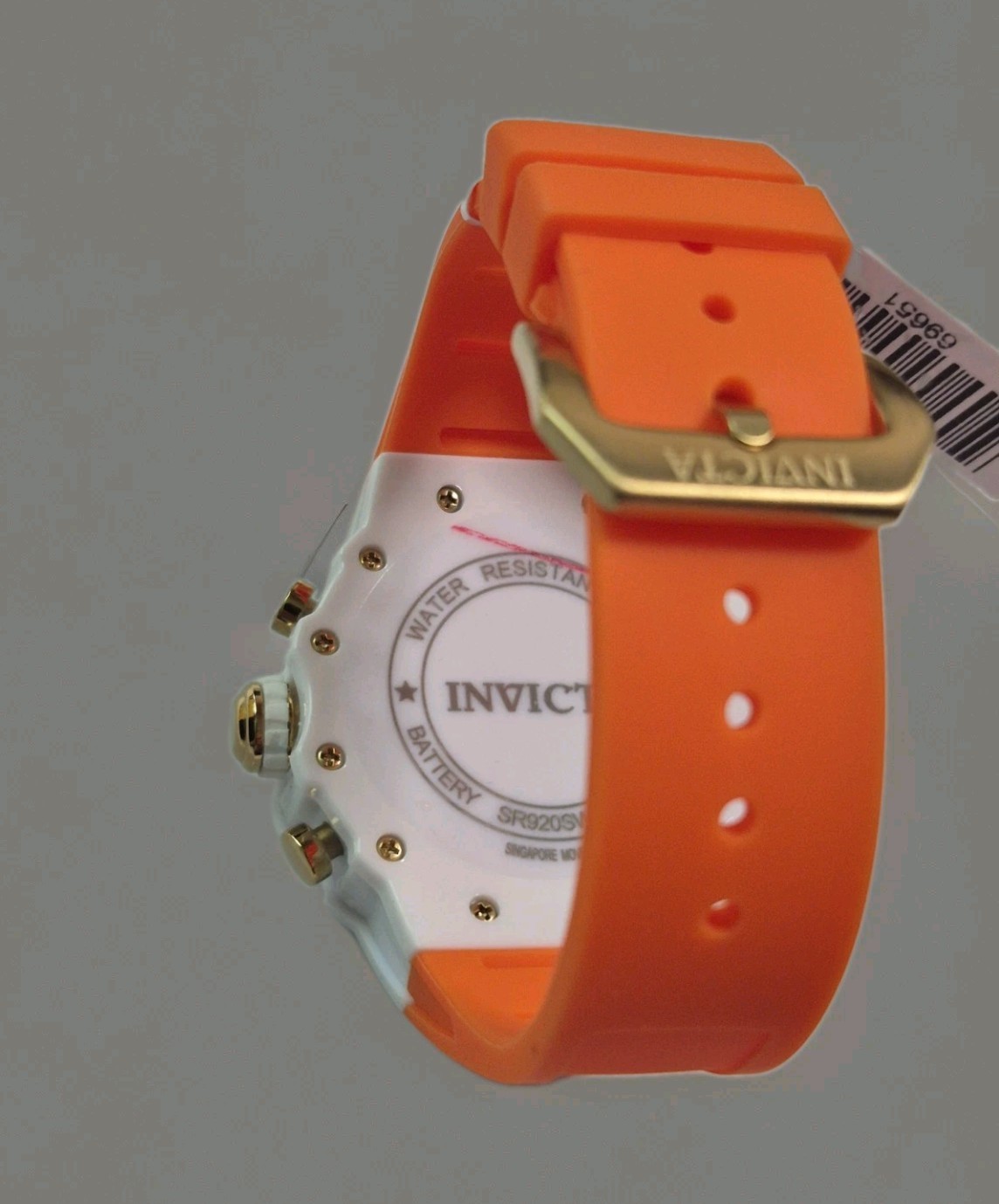 Invicta Racing Vaulthan Men’s 44mm White Orange 69651 NEW w Warranty NY KNICKS