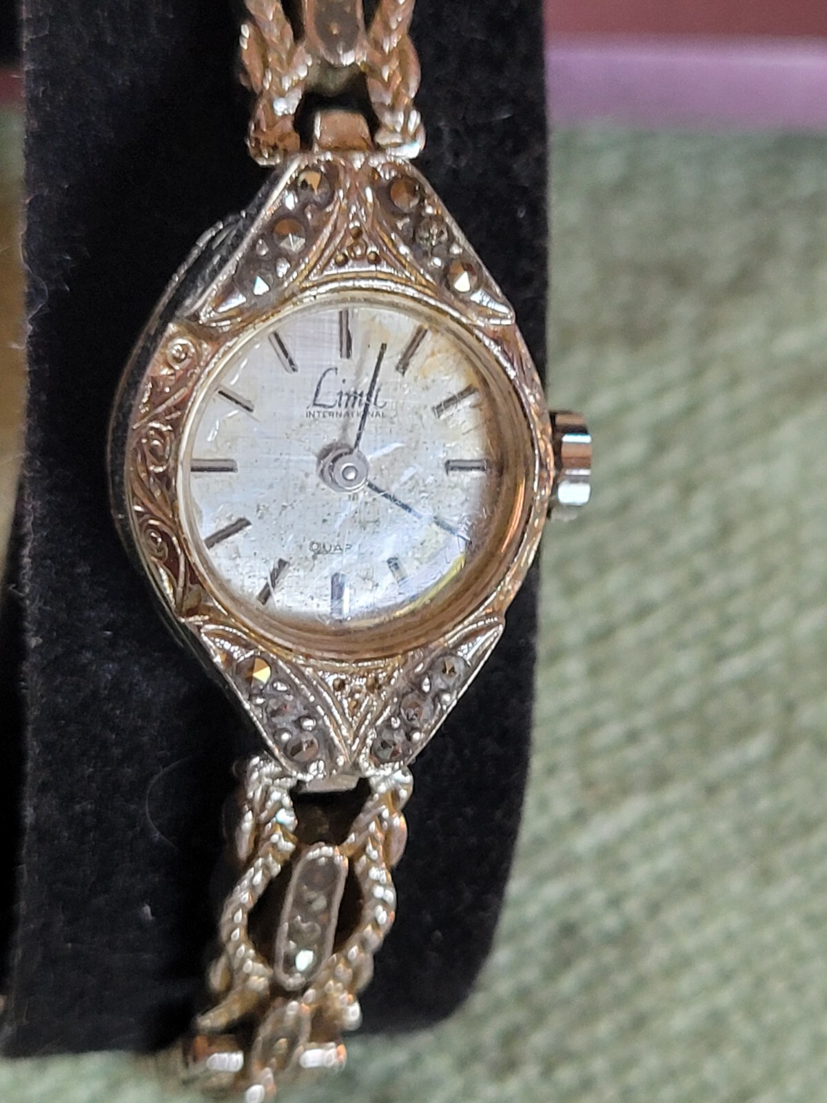 VTG 50 s/60 s.( Limit )Marcasite Cocktail Watch.Used NONE WORKING