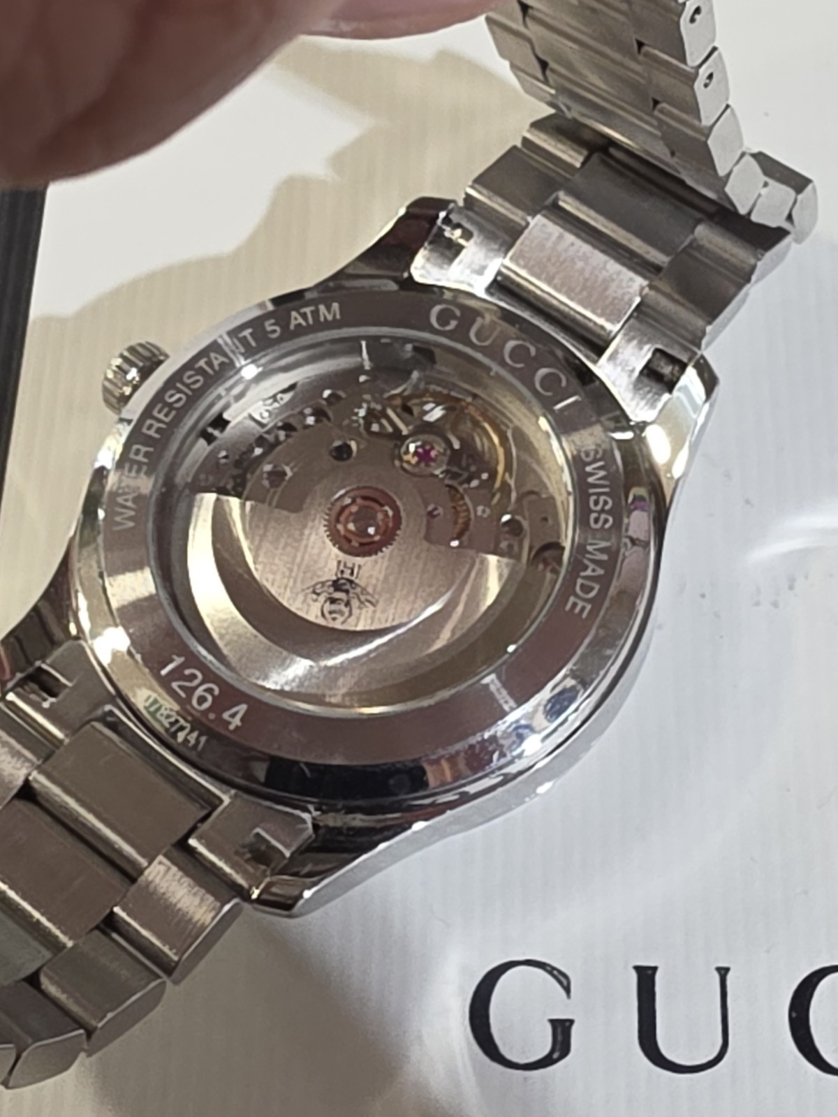 Gucci G-Timeless Automatic Watch 38mm 126.4 Good Working Order