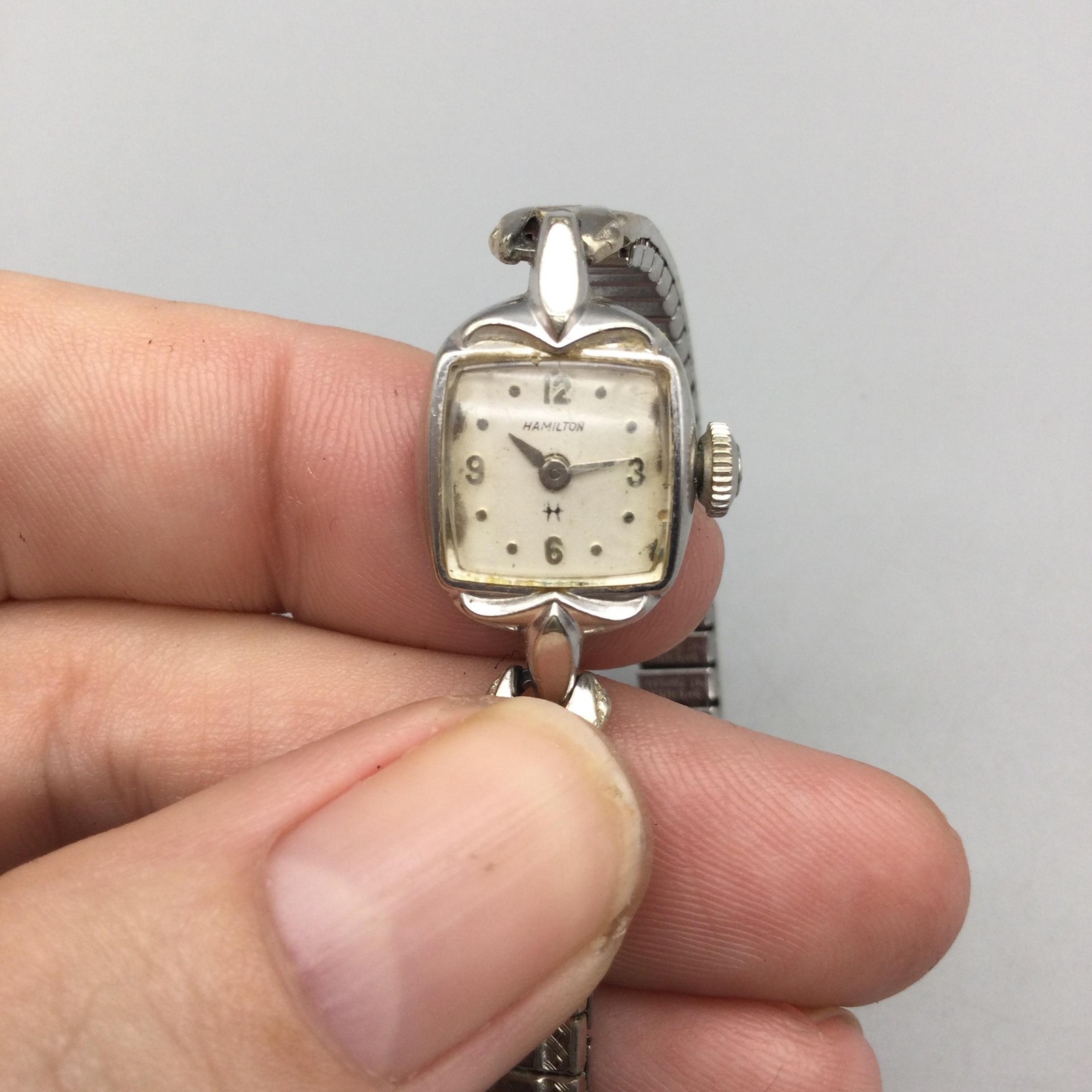 Vintage Hamilton Womens 10K RGP Watch 14mm Cream Dial Manual Dress Bracelet