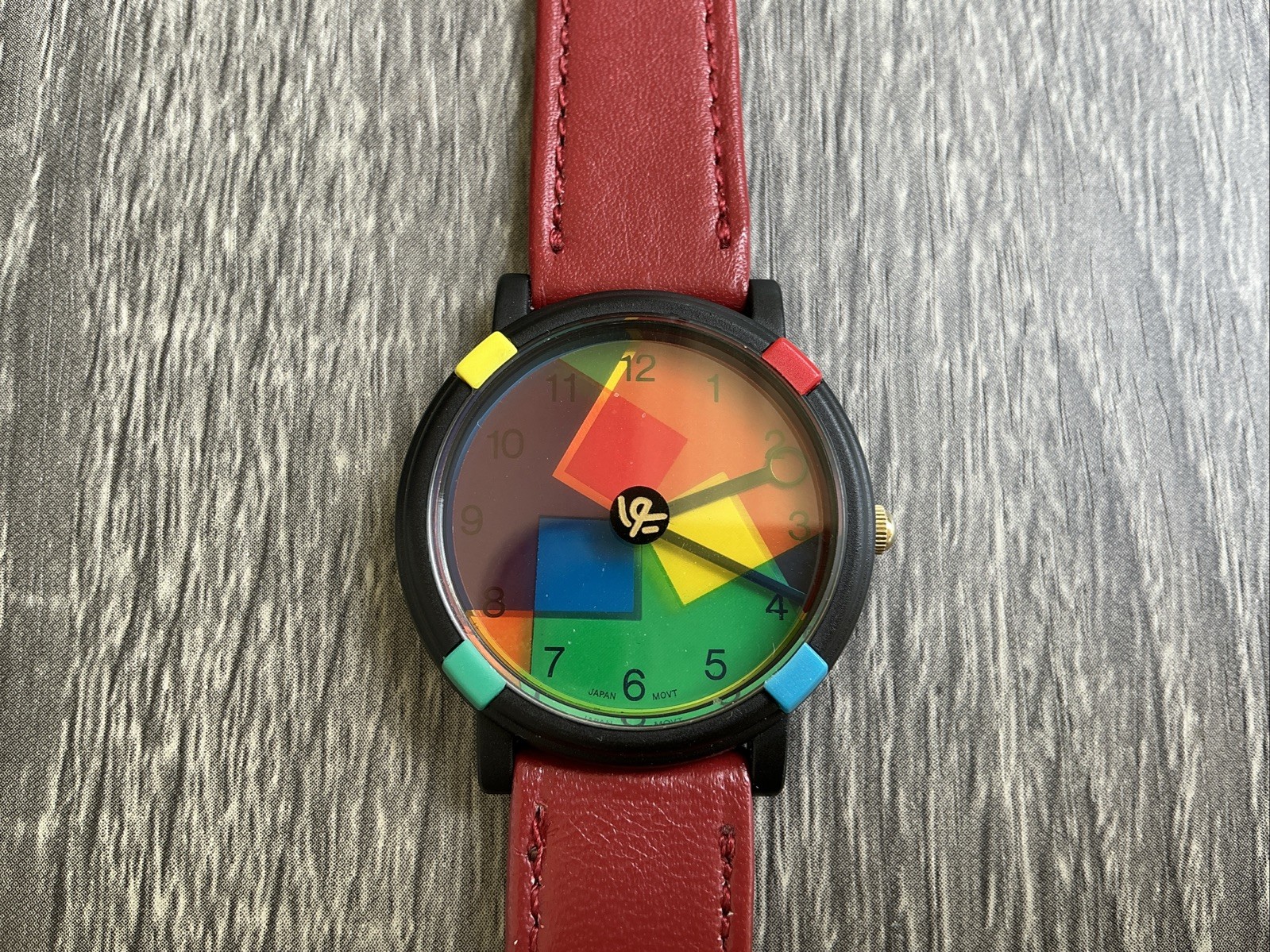 Vintage 90s John Zaboyan Watch New Battery Unisex Limited Edition Box Geometric