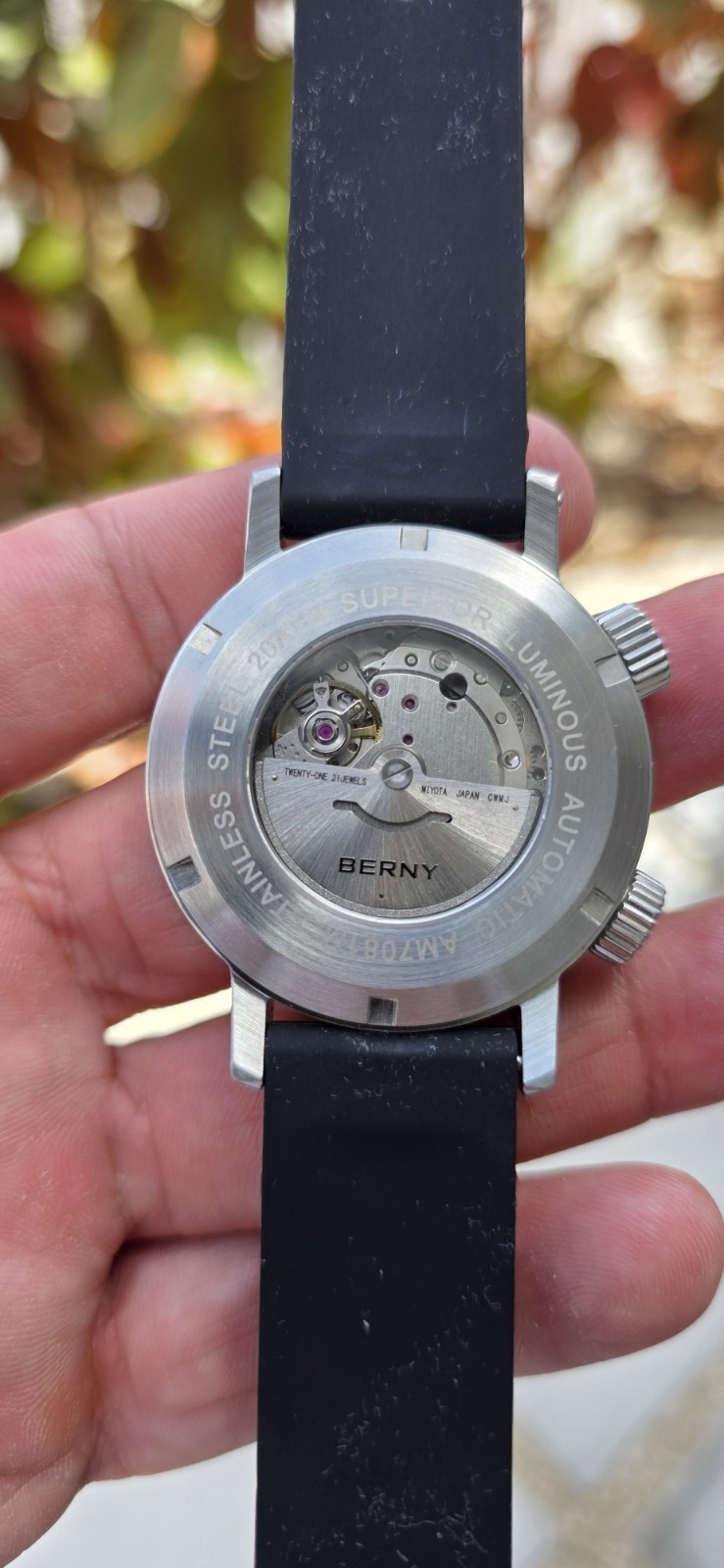 Berny Super Compressor Style Automatic NH36 Black Dial Sapphire 200M