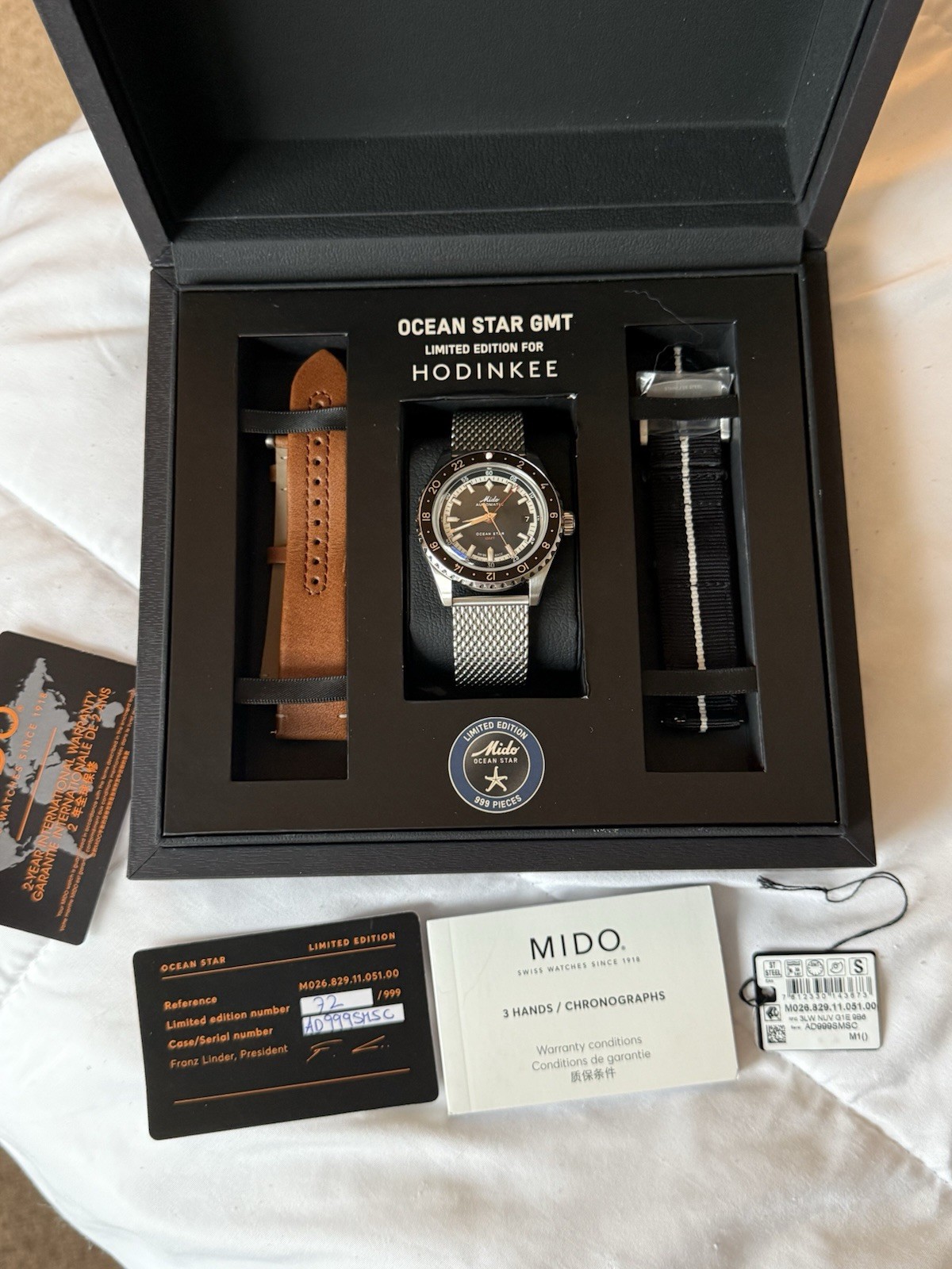 Mido Ocean Star GMT / Hodinkee / Full Set / Limited Edition / M026.829.11.051.00