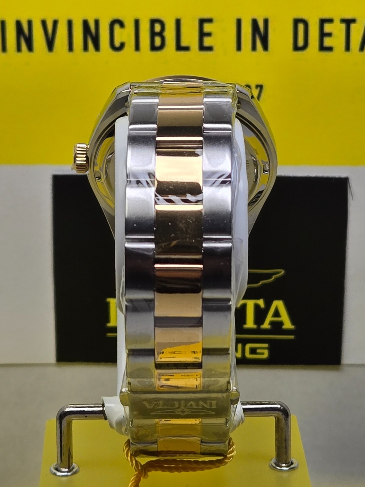 Invicta Specialty Lautus Unisex Watch w/Mother of Pearl, 38mm. Gold, Steel NEW!!