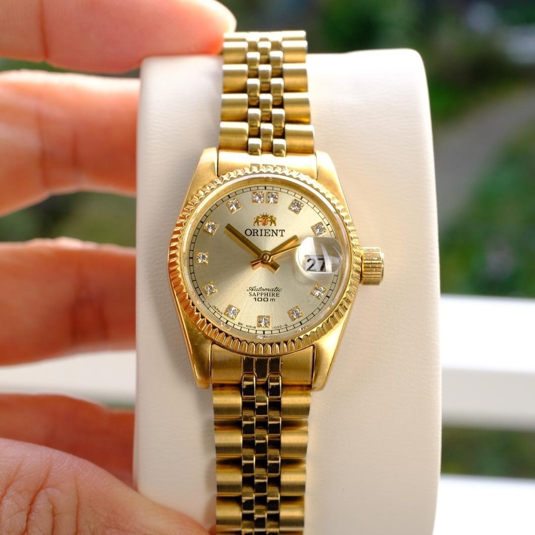 Exc+5 ORIENT President Day-Date Automatic Gold w/Box Working