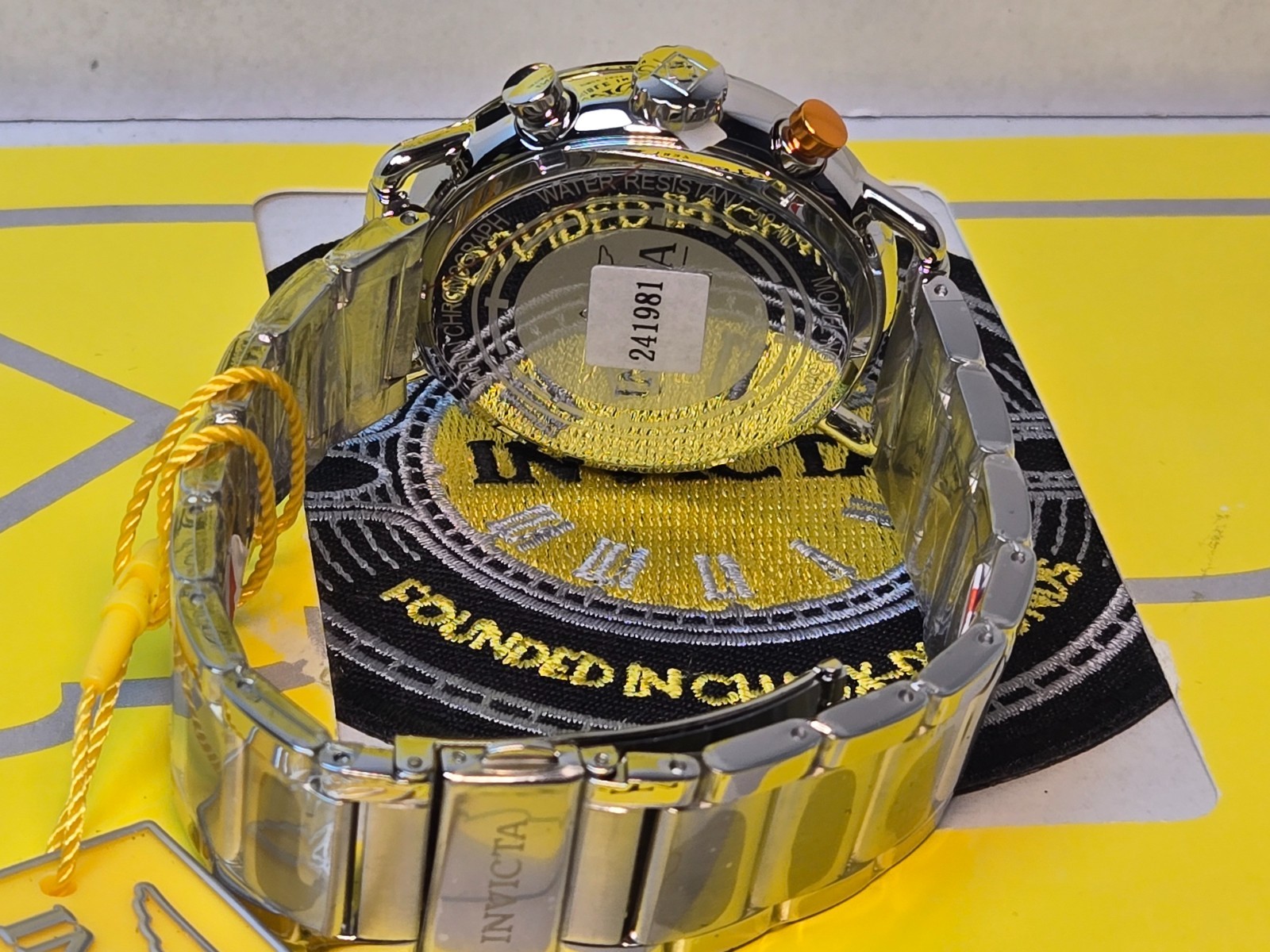 Invicta Speedway GearShift Men’s Watch Quartz 44mm, Steel w/ Orange & Black Dial