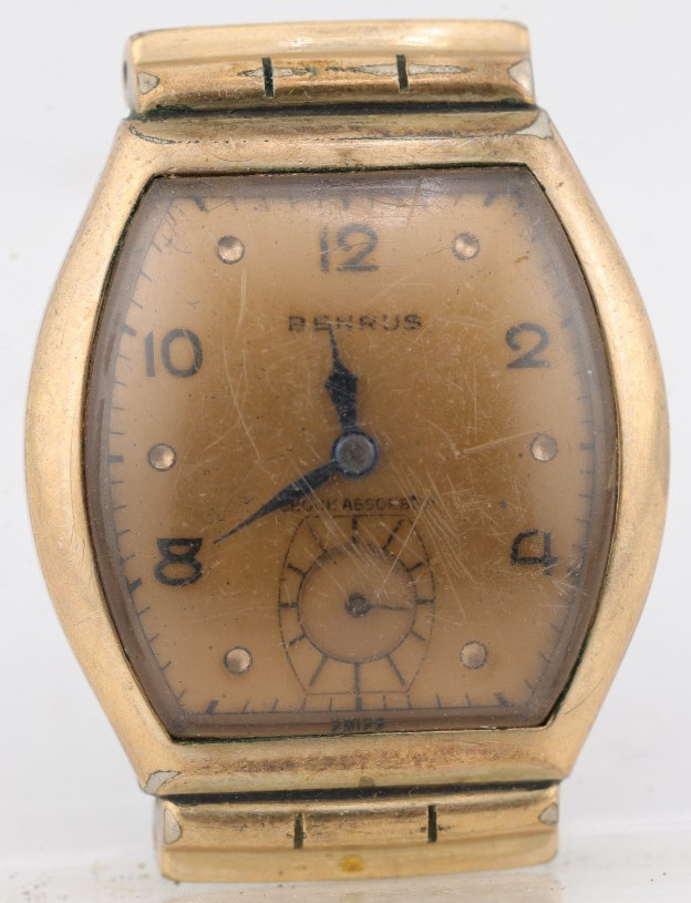 BENRUS TANK WATCH MODEL BB 3, 15j, 28x37mm CASE, 16mm LUG, FOR REPAIR (JJ)