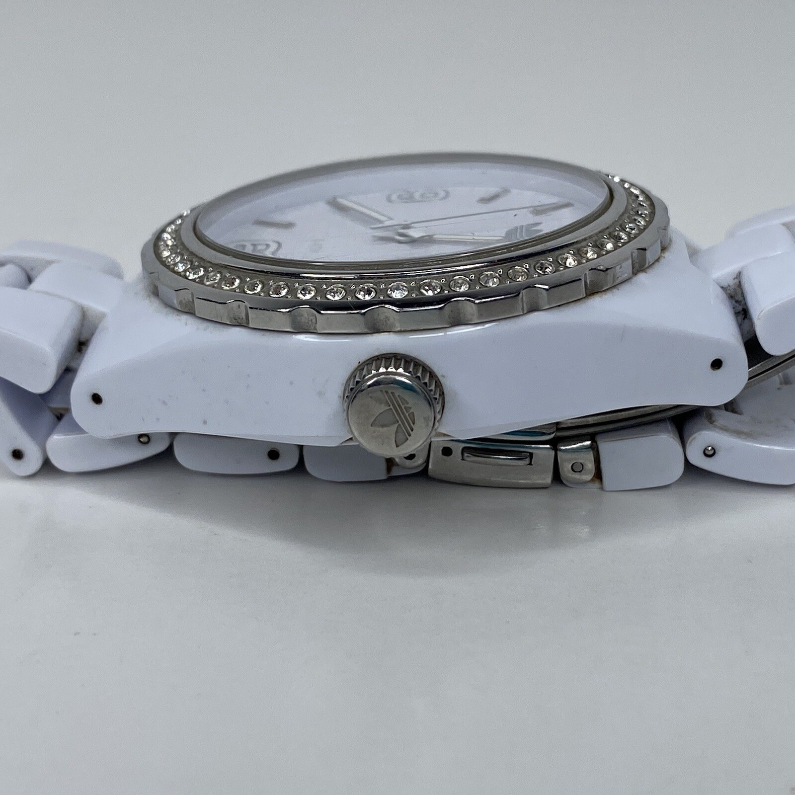 Adidas Cambridge Chronograph Watch White Polycarbonate 44mm Unisex ADH2505
