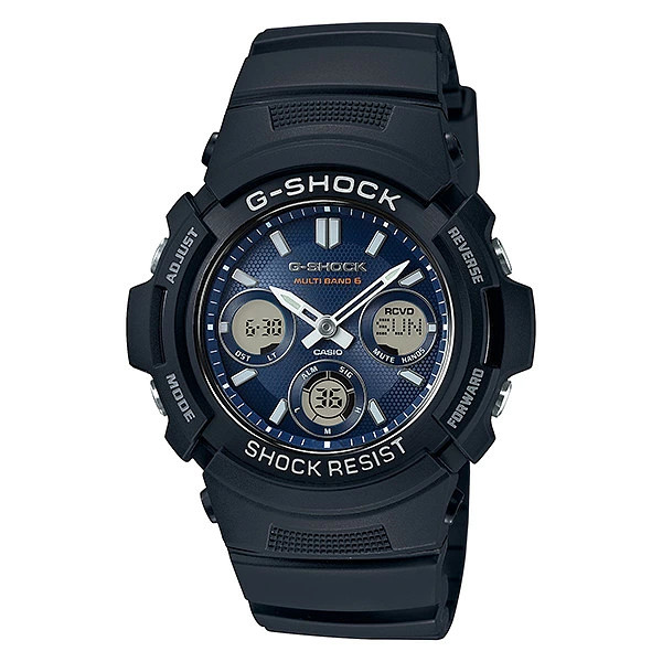 Casio G-Shock AWG-M100SB-2A Solar Radio Men’s Watch Black Blue New