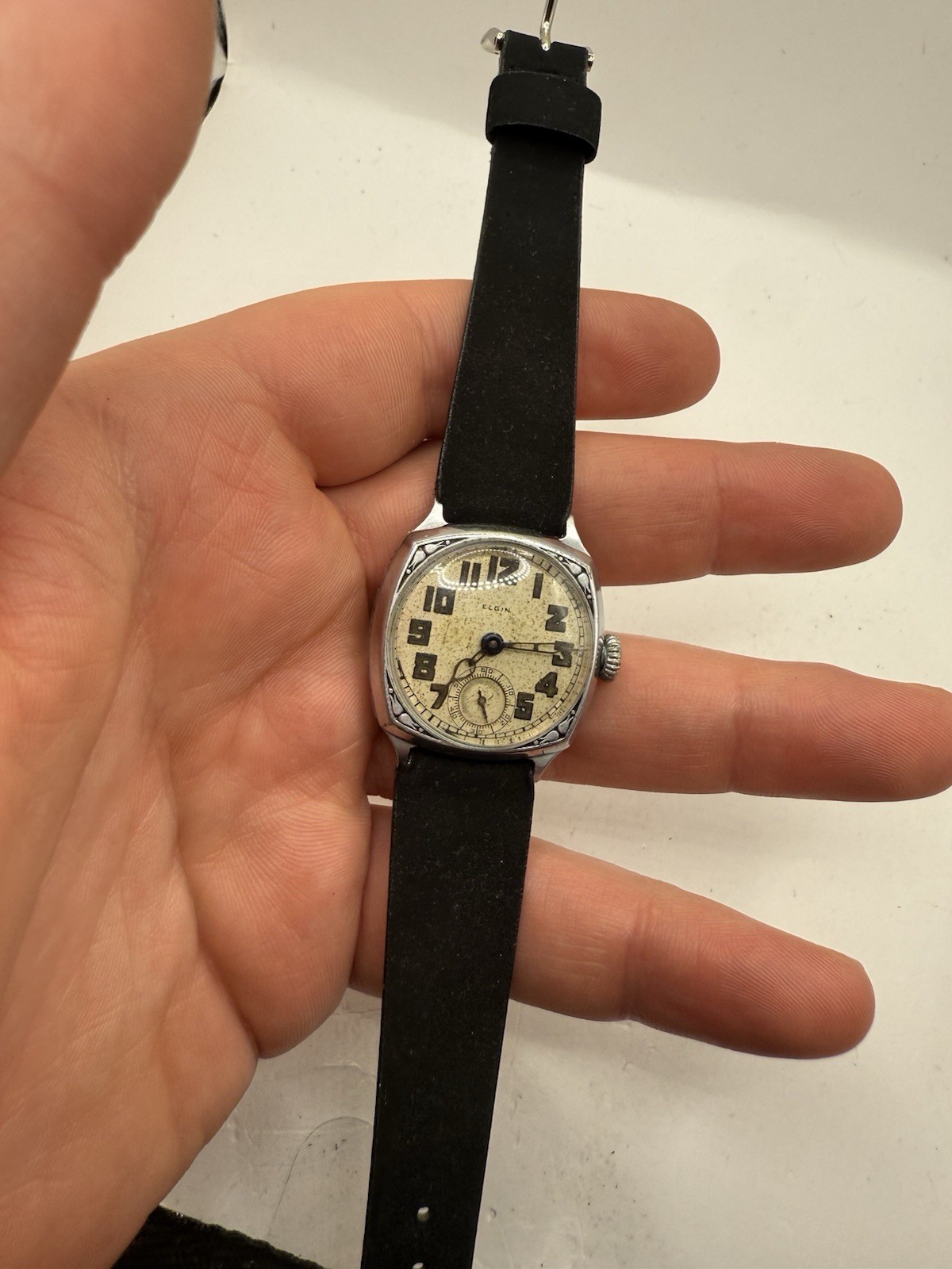 VINTAGE 1930’s ELGIN USA Military Wrist Watch 7 Jewels FULLY SERVICED