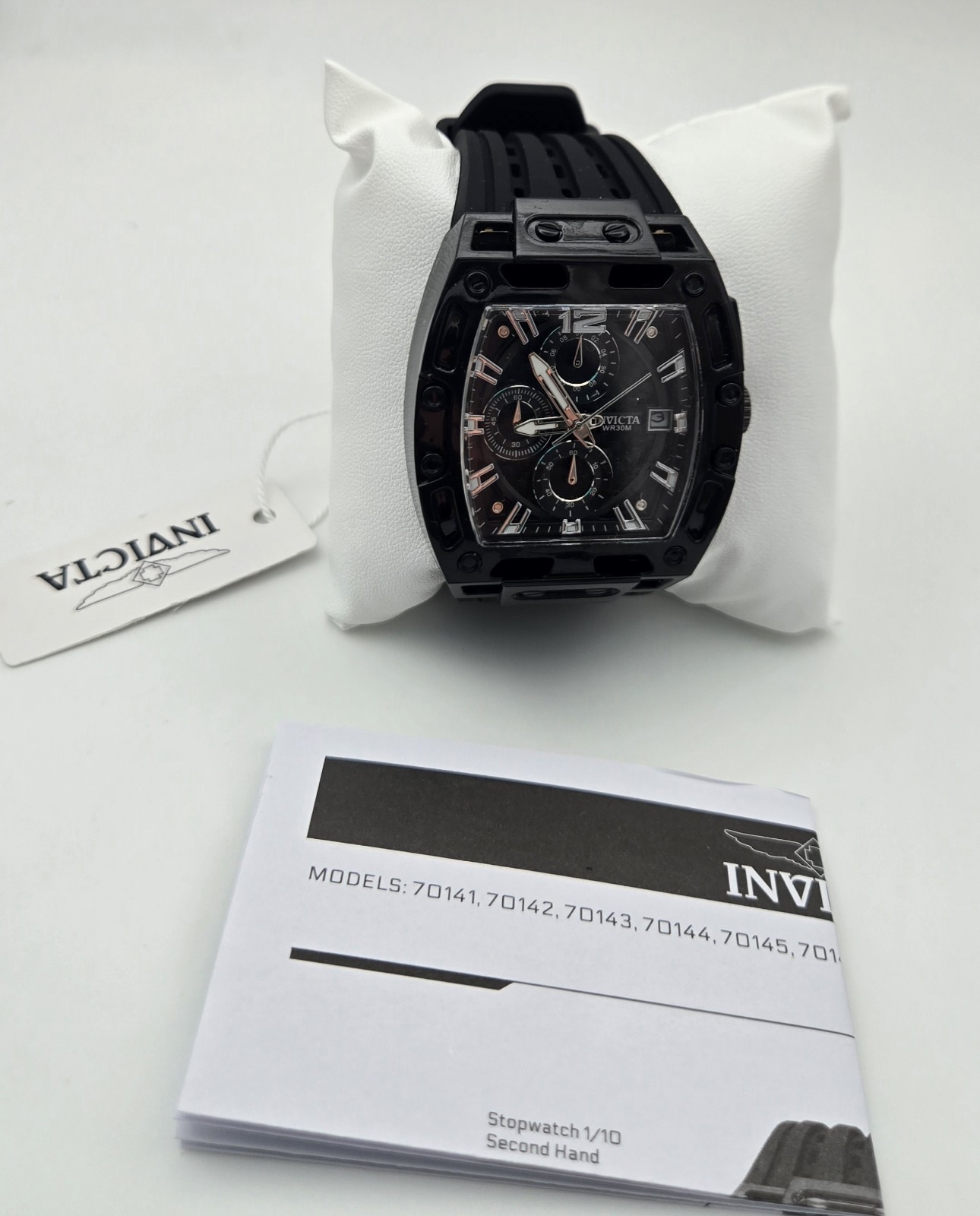 Invicta S1 Rally Men’s 42mm Black carbon Chronograph Watch Model 70146 – NEW