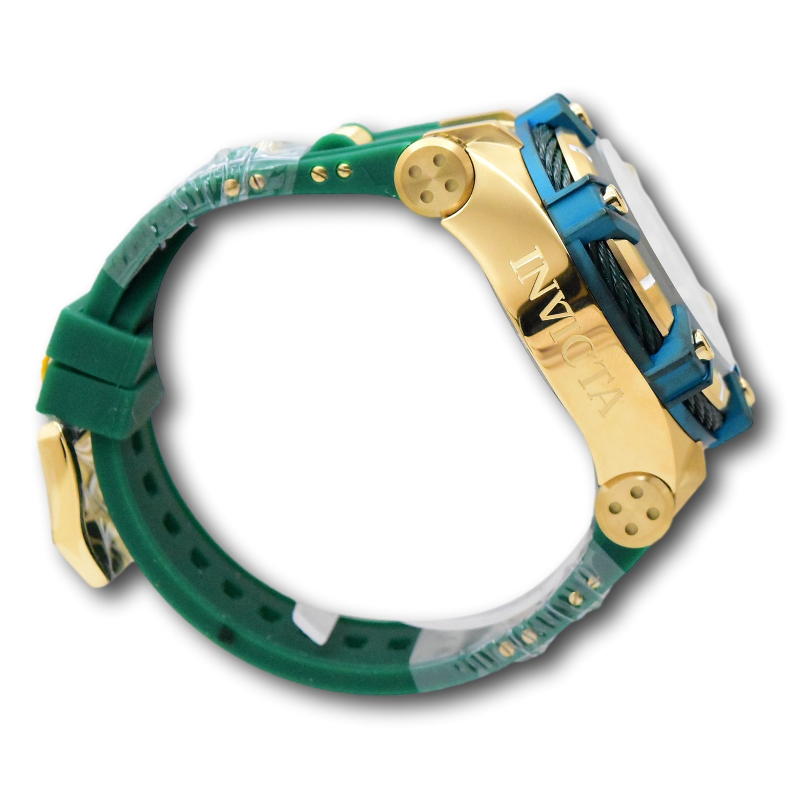 Invicta Bolt Cable Surge Men’s 52mm Emerald Green Gold Chronograph Watch 43758