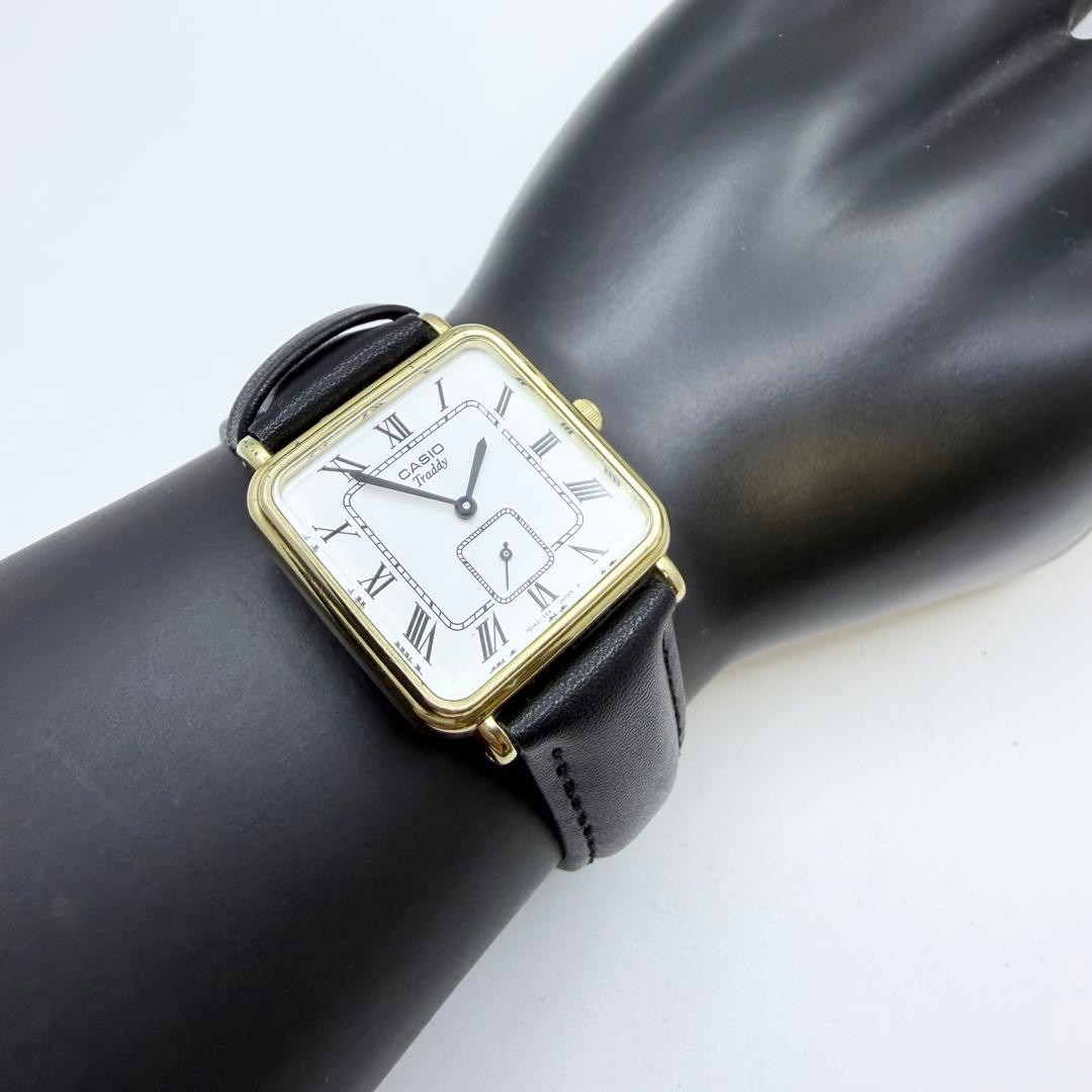 CASIO Smoseko Square Roman Watch with New Battery and New Strap
