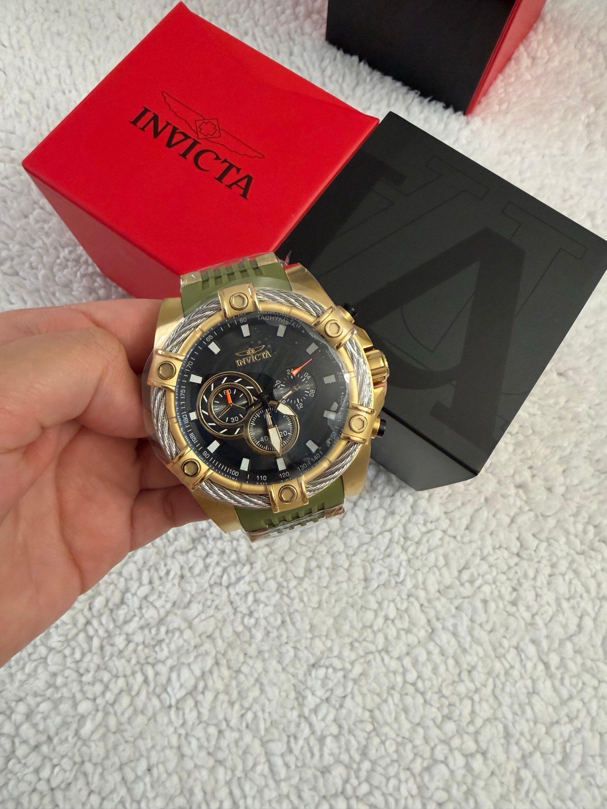 Invicta Bolt Vestige Men’s Watch 52mm Green Gold