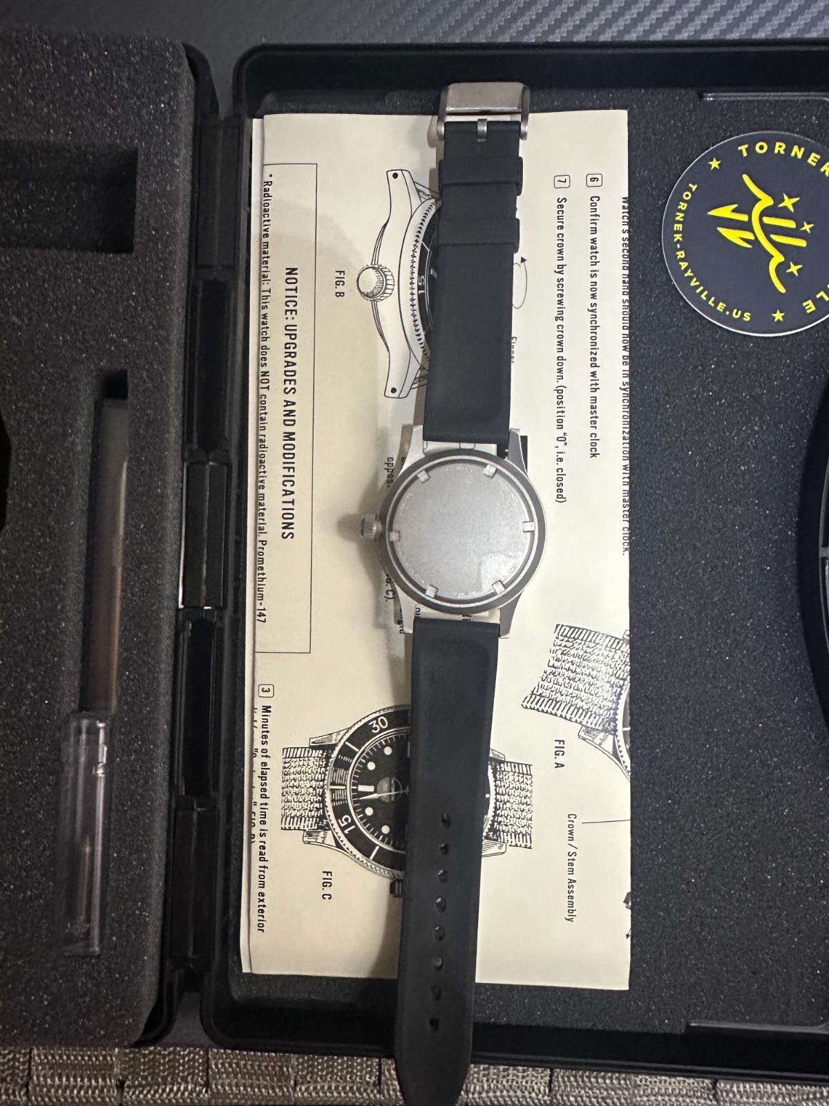 Tornek-Rayville TR-660 With Sapphire Inlay Non-date & Khaki Nytex Strap