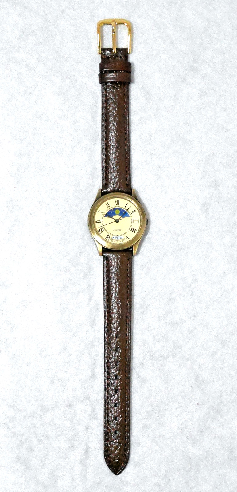 CITIZEN VEGA JUNCTION Watch 2198 1987 Sun & Moon 24-Hour indicator Roman Japan