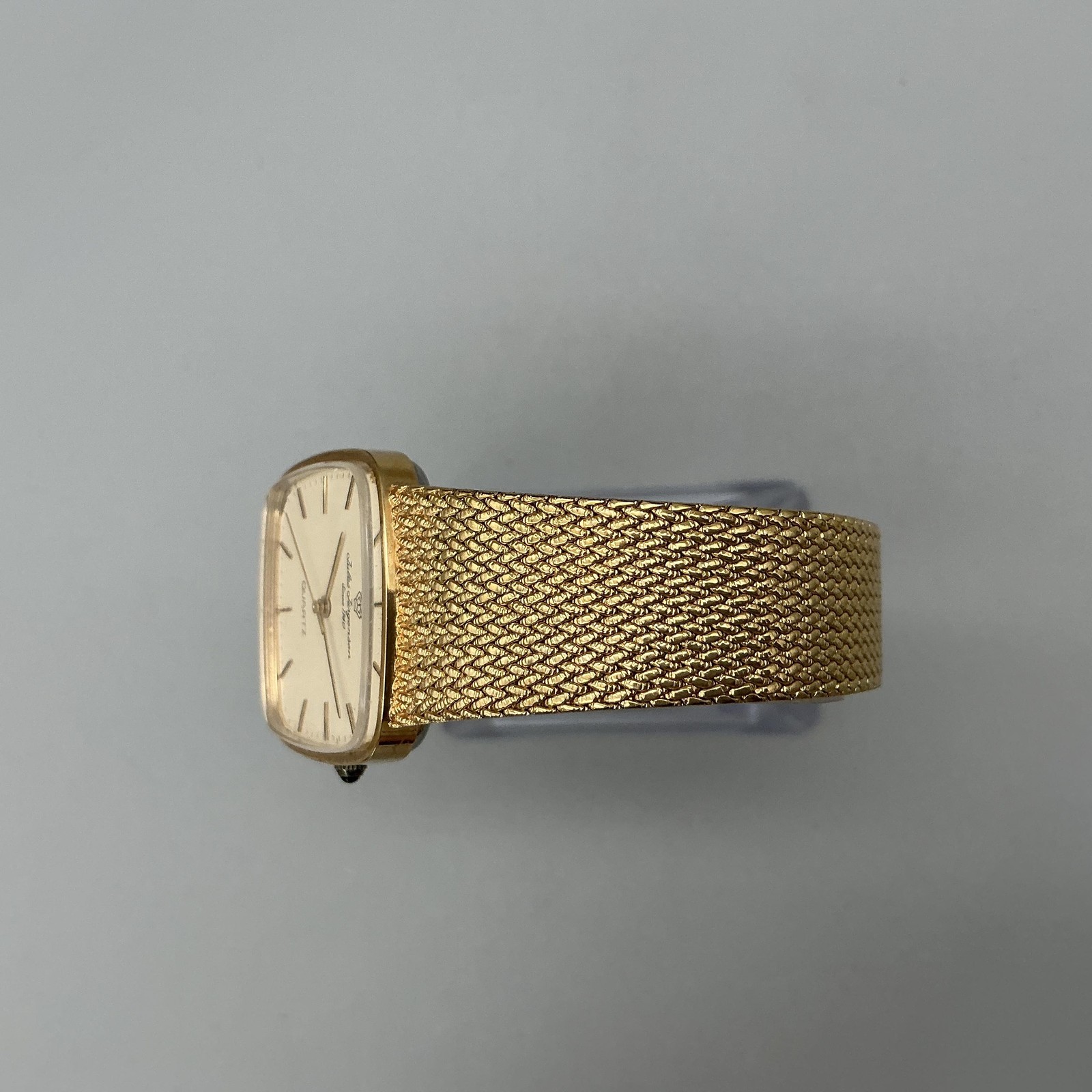 Vintage Jules Jurgensen Mens Watch 28mm Champagne Dial Gold Tone Mesh 4568