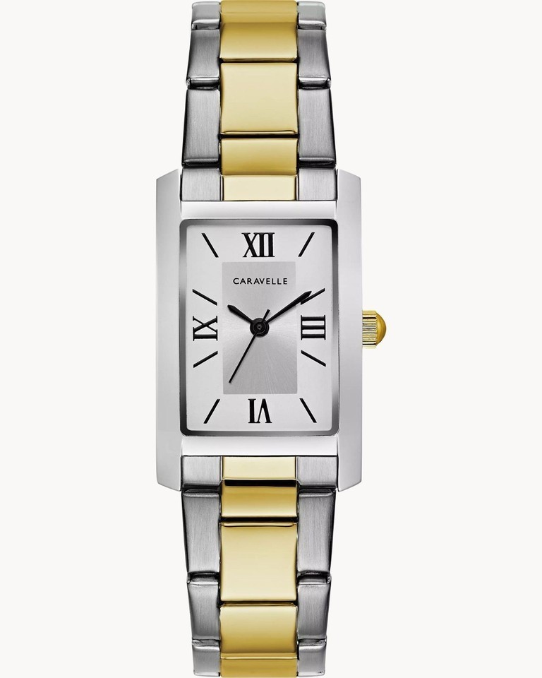 Caravelle by Bulova Women’s Quartz Silver Dial Two Tone Stainless Watch 45L167