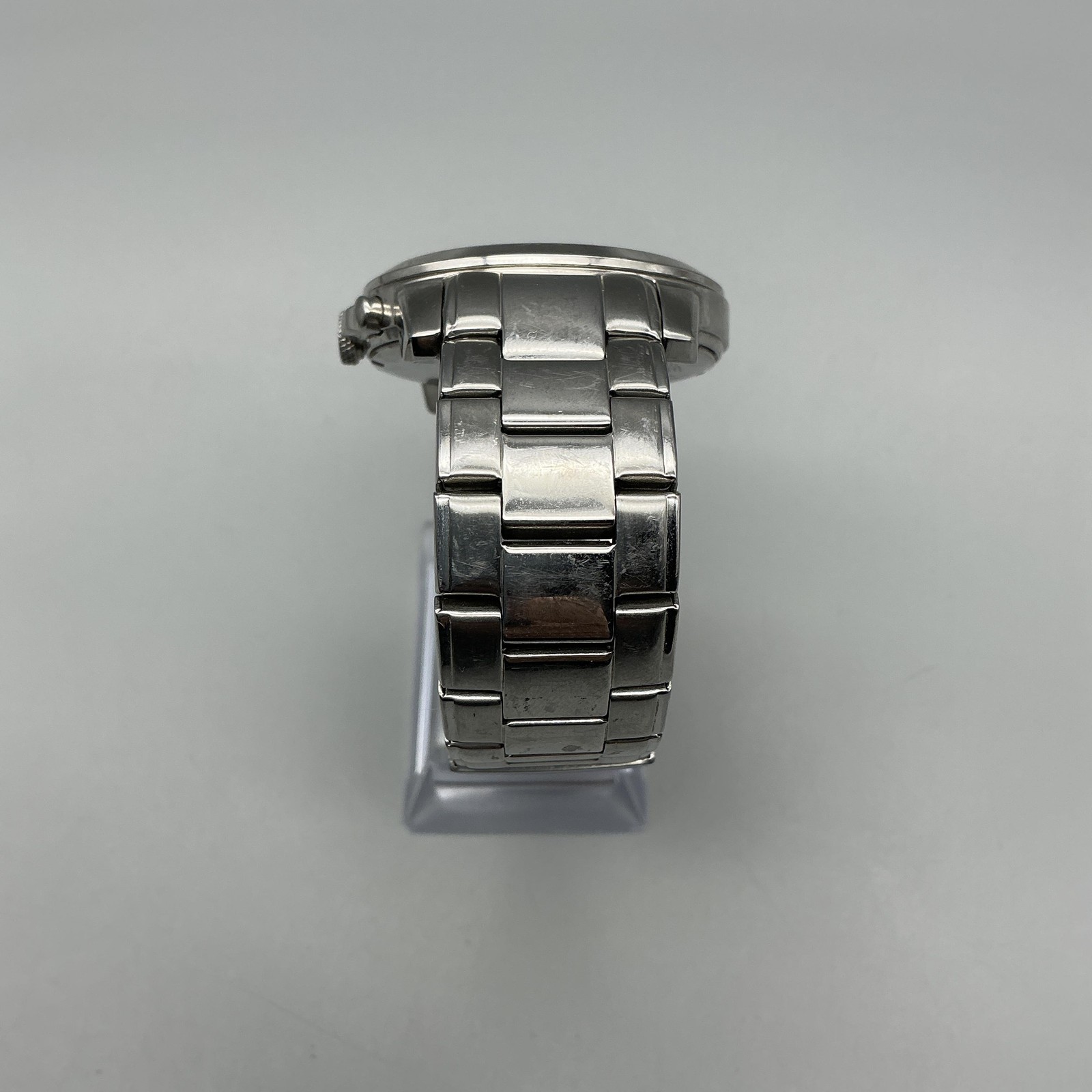 Fossil FS4844 Mens Watch 44mm Blue Dial Stainless Chronograph New Battery 7″