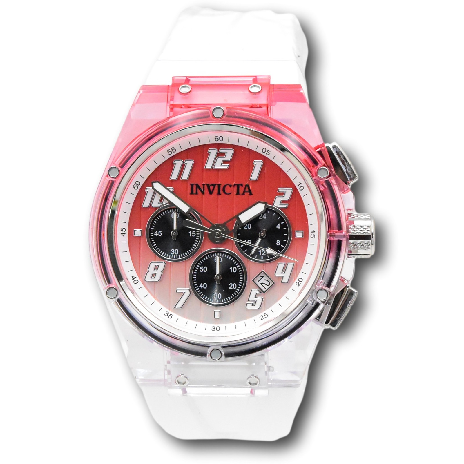 Invicta S1 Rally Prism Color Flip Men’s 44mm Red and White Chrono Watch 47346