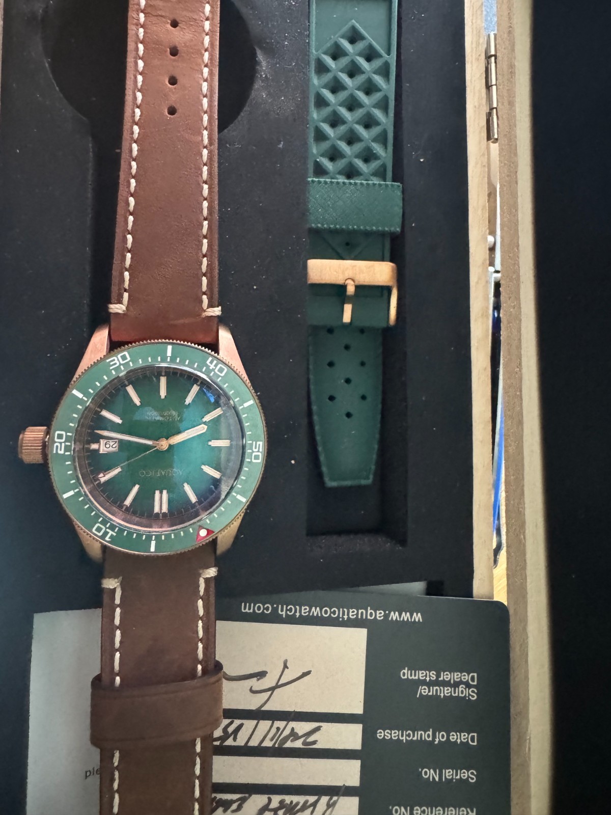 Aquatico Starfish Expedition Green Dial (NH35) Automatic Bronze Watch