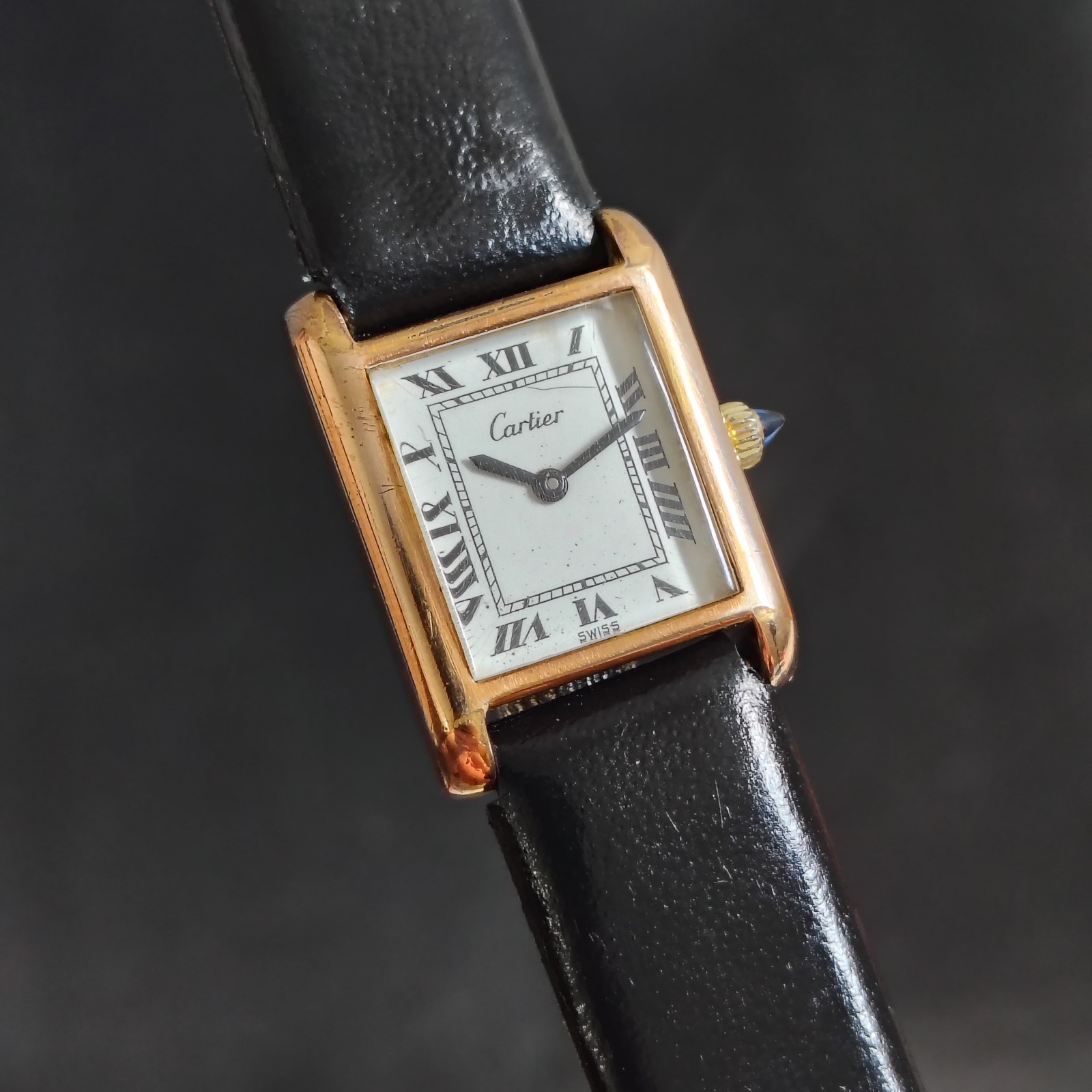 Vintage Cartier Tank Pre-must 18k Electroplated 1970s 21x28mm 551.2106