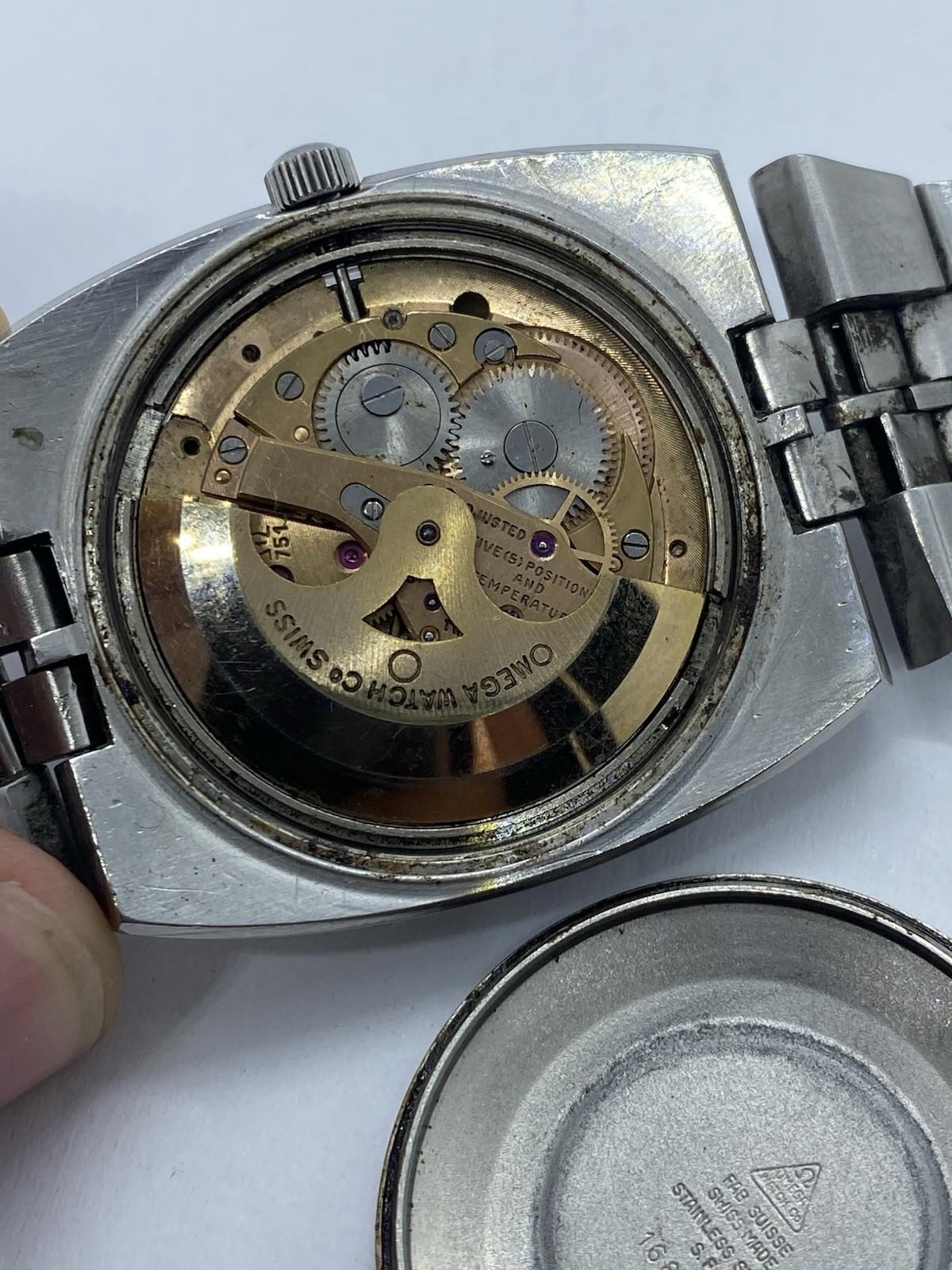 Omega Constellation 168.045 Cal 751 Automatic Men Watch For Repair Gold Bezel