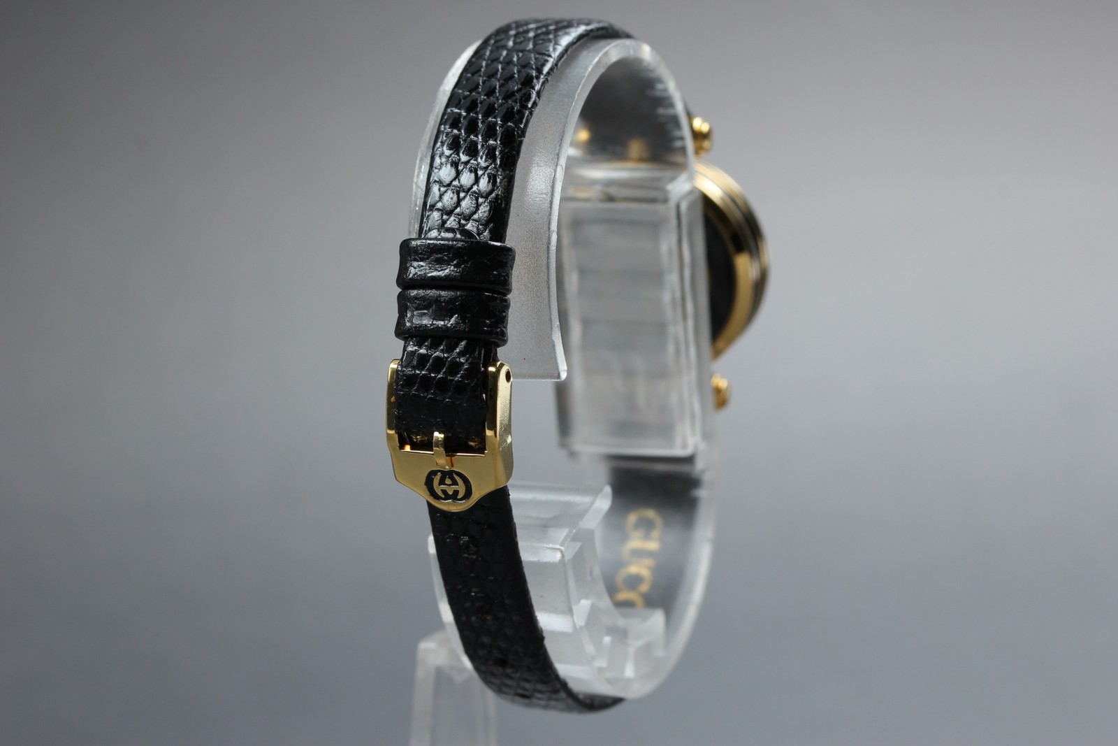[Near MINT] Gucci 2000L 22mm Black Dial Gold Women’s Quartz Watch From JAPAN