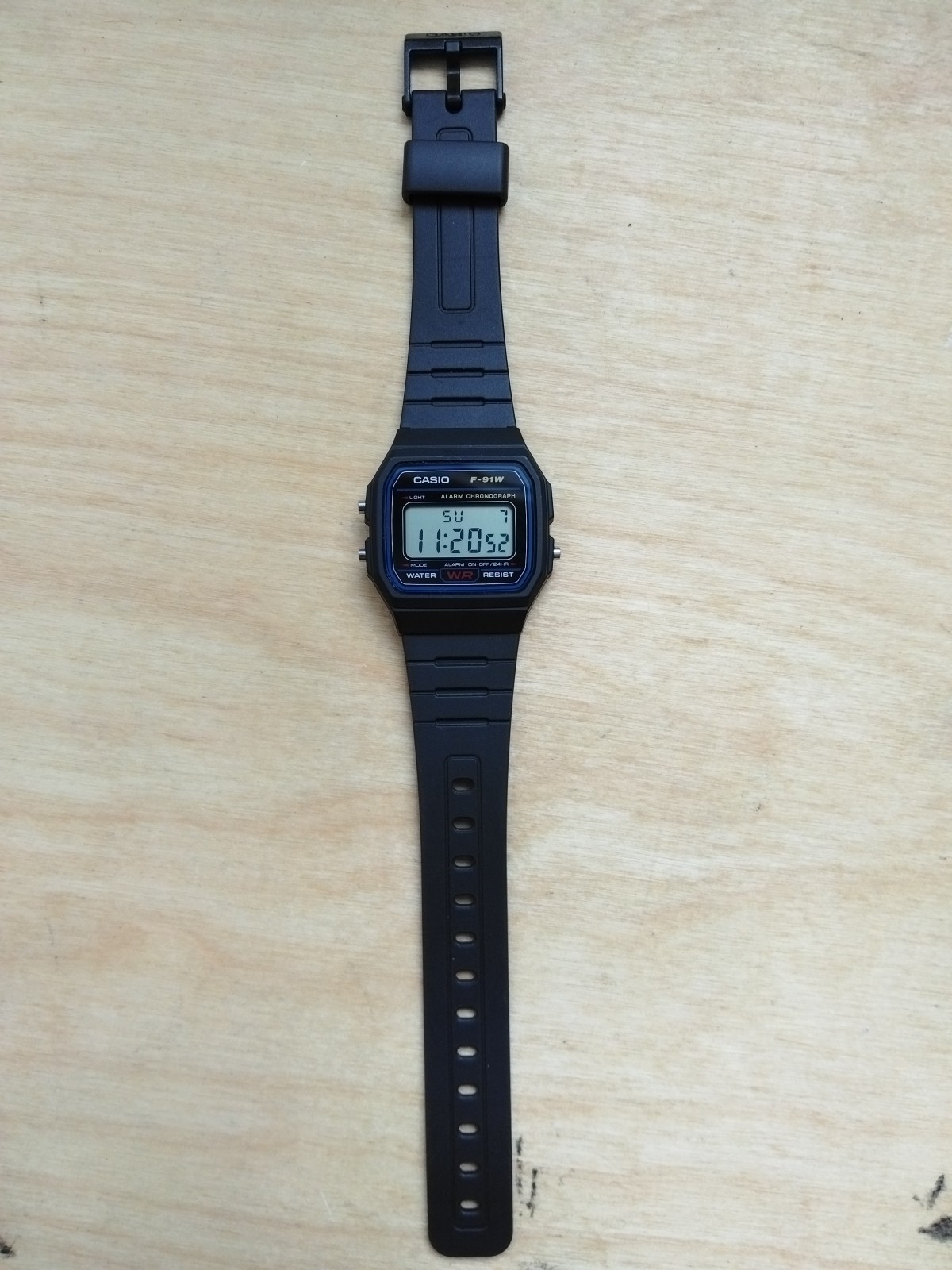 Casio Standard Digital Black Resin Band Watch F91W-3D F-91W-3D