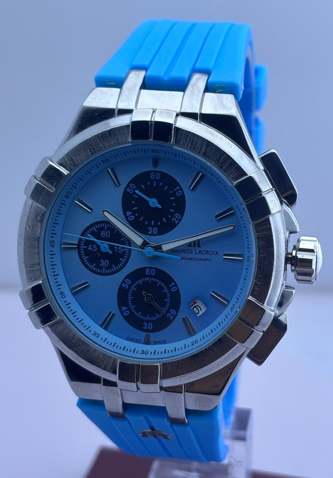 Refurbished Maurice Lacroix AIKON Chrono Quartz Blue Dial Sub-Sec/Date Watch
