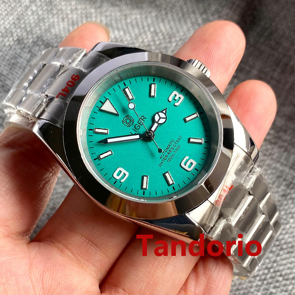 36mm/39mm Bliger NH35A PT5000 Automatic Polished Mens Watch Sapphire Glass Lume
