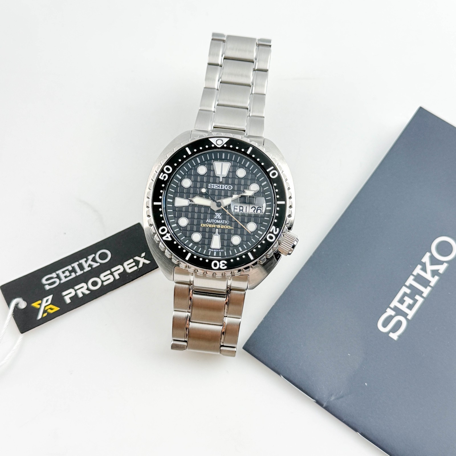 Seiko SRPE03 King Turtle Prospex Automatic Dive Men’s Watch w Black Dial 38.5mm