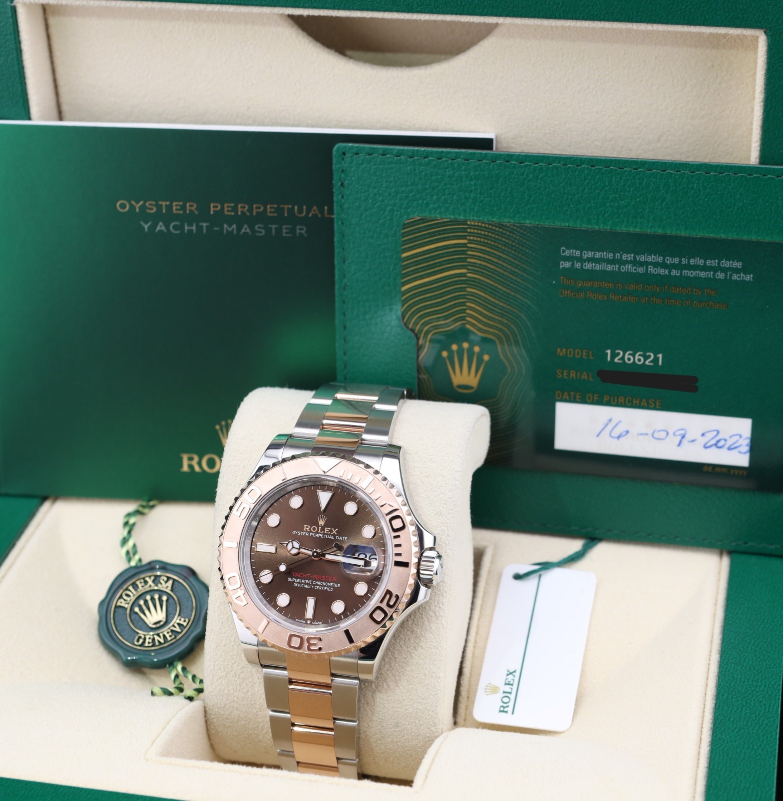 Rolex Yacht-Master 40 Chocolate Dial Two Tone Rose Gold Oyster 126621