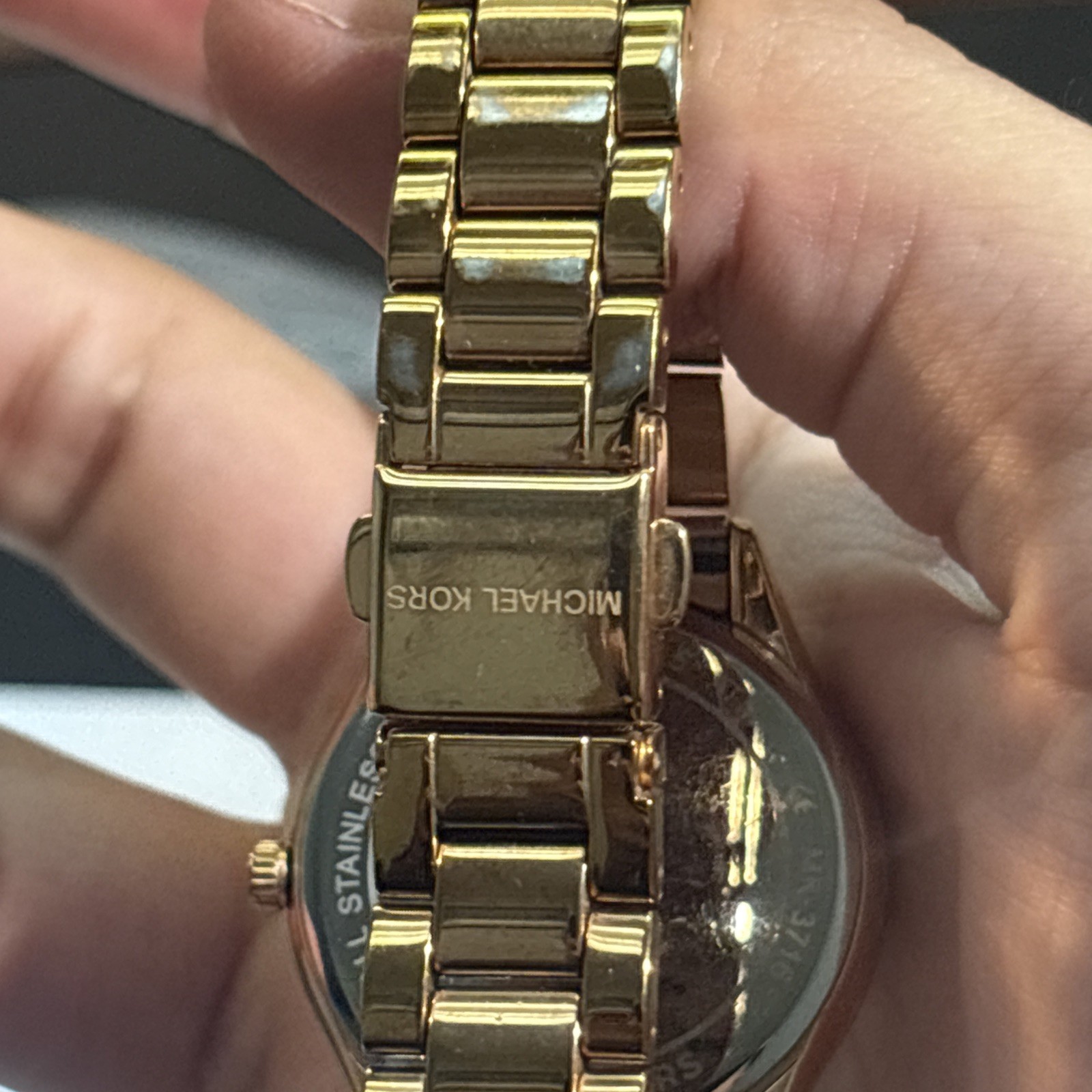 Michael KORS Watch Gold Plated MOP DIAL Fits Wrist Size 6.5”