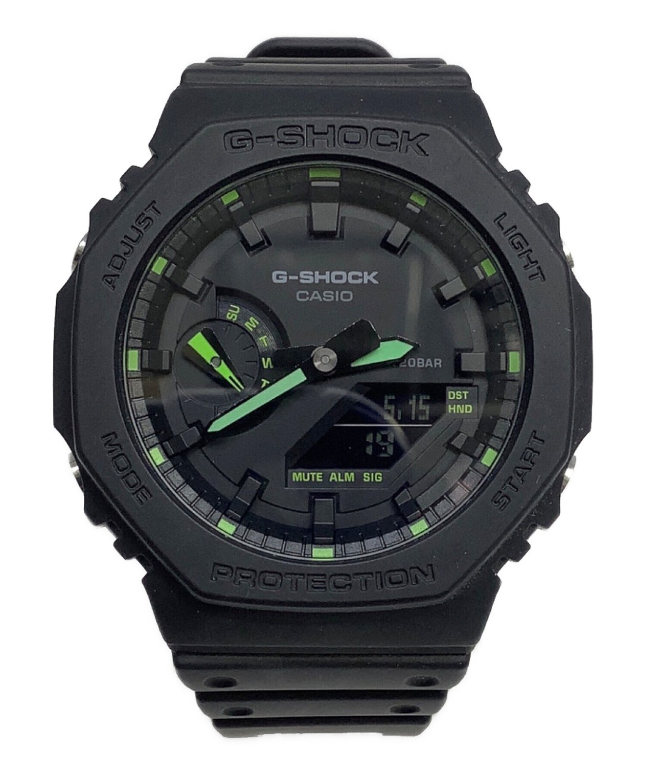 CASIO G-SHOCK GA-2100-1A3JF Analog-Digital Watch Green Used Japan
