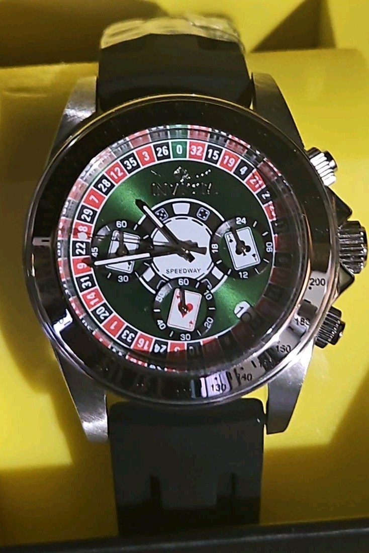 Invicta Men’s Speedway Roulette Casino 39mm NEW IN PLASTIC AND BOX🔥