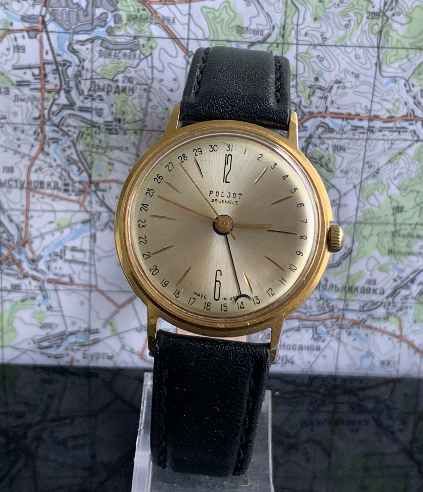 Poljot De Luxe Automatic 29 Jewels “Cosmos” USSR Vintage Men’s Watch Gold Plated