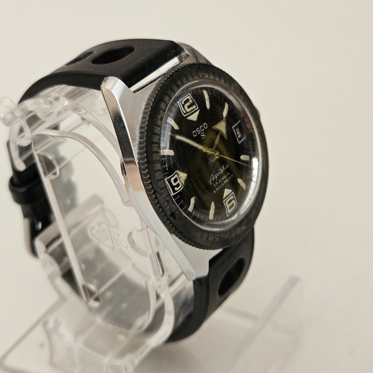 OSCO AQUATIC 36mm Mechanic Cal. Men’s Vintage SkinDiver Watch OS In House 1960