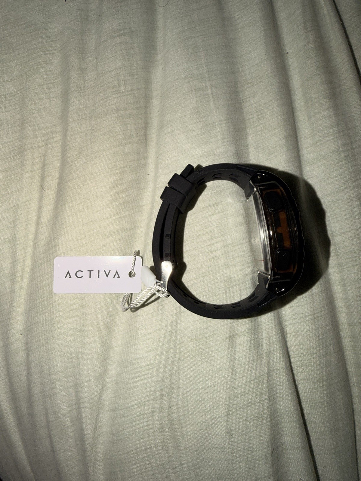 Activa Men’s Sport Digital Quartz Watch Black Rubber Strap 30m WR Box Manual