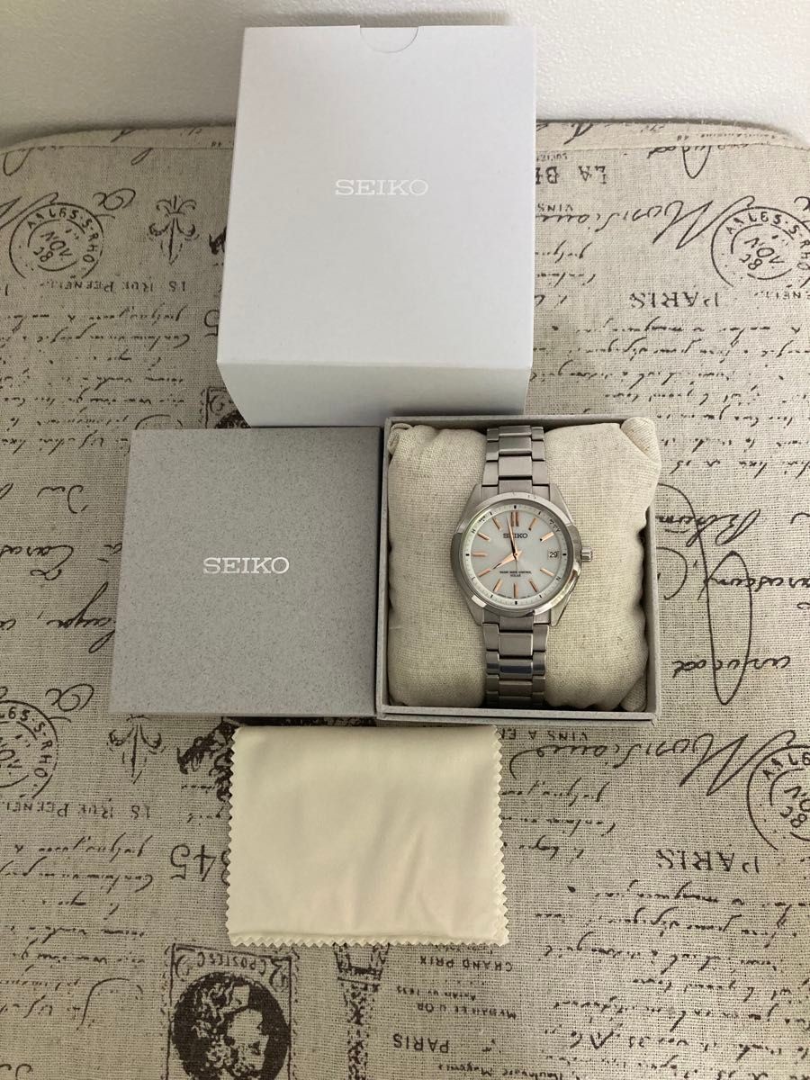 Seiko Brightz SAGZ085 Solar Radio Controlled Blue Dial Titanium Watch Japan