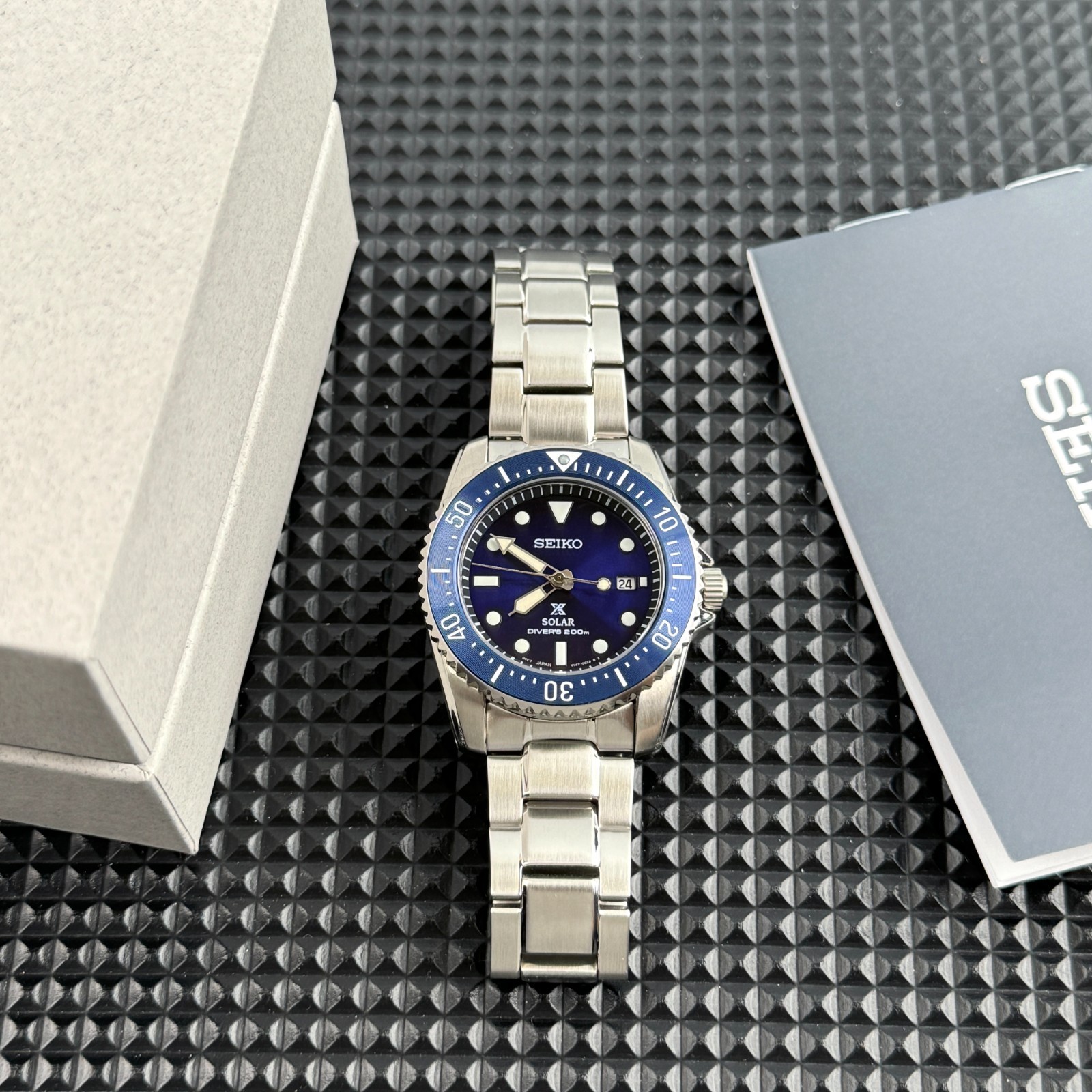 Seiko Prospex Sea Solar Dive Automatic SNE585 Blue Dial Men’s Watch 38.5mm