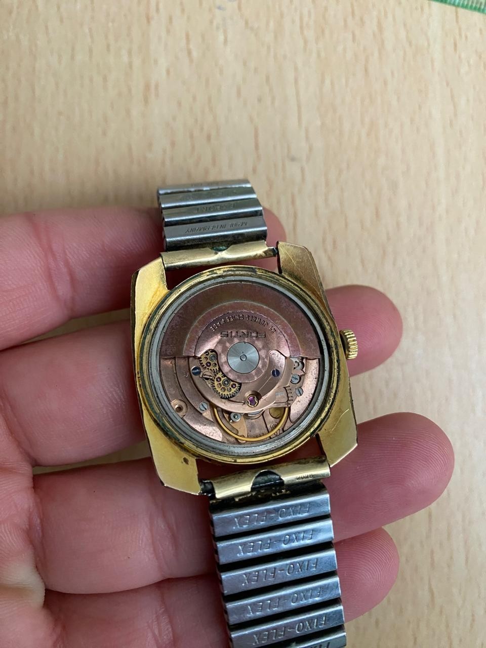 1970s Men’s Fortis Estoril Automatic Swiss Made 21 Jewel Gold Plated 37 mm Watch
