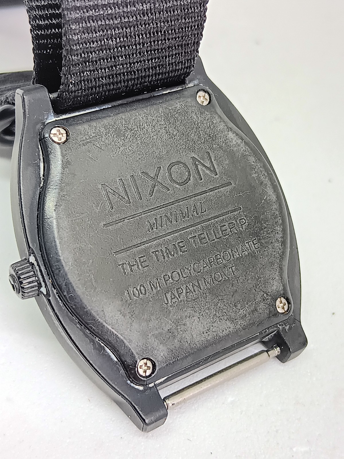 Nixon Time Teller Unisex 39mm Black Polycarbonate Nylon Strap Watch