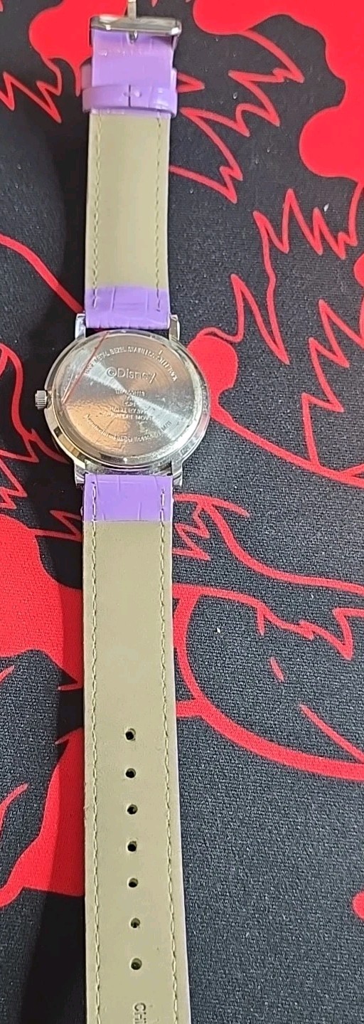 DISNEY PURPLE TINKER BELL FASHION WRIST WATCH GENUINE LEATHER QUARTZ TESTED WORK