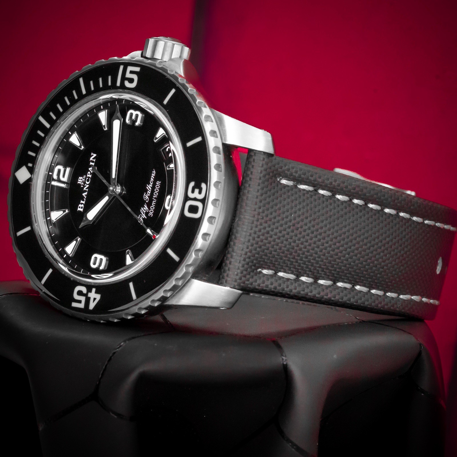 2023 Blancpain Fifty Fathoms Titanium Auto 45mm Black Dial Watch 5015-12B30-B52A