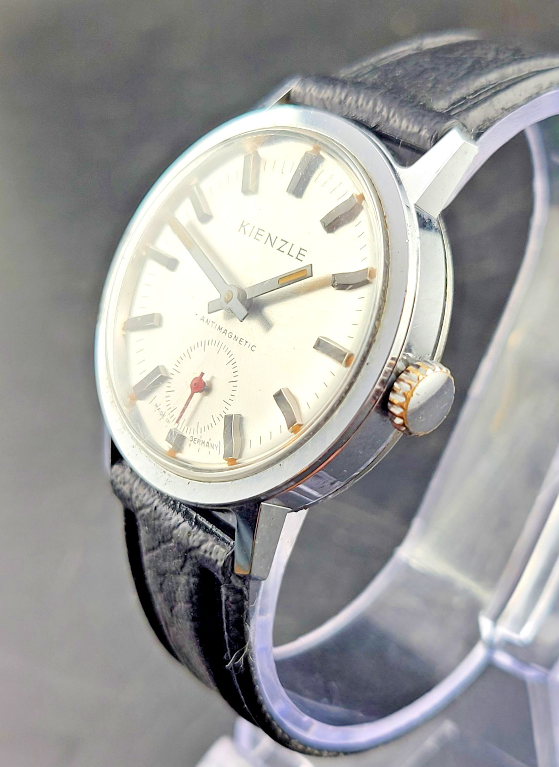 w/Running Video: NICE Men’s Kienzle Germany Red Second Hand Subdial Watch in USA
