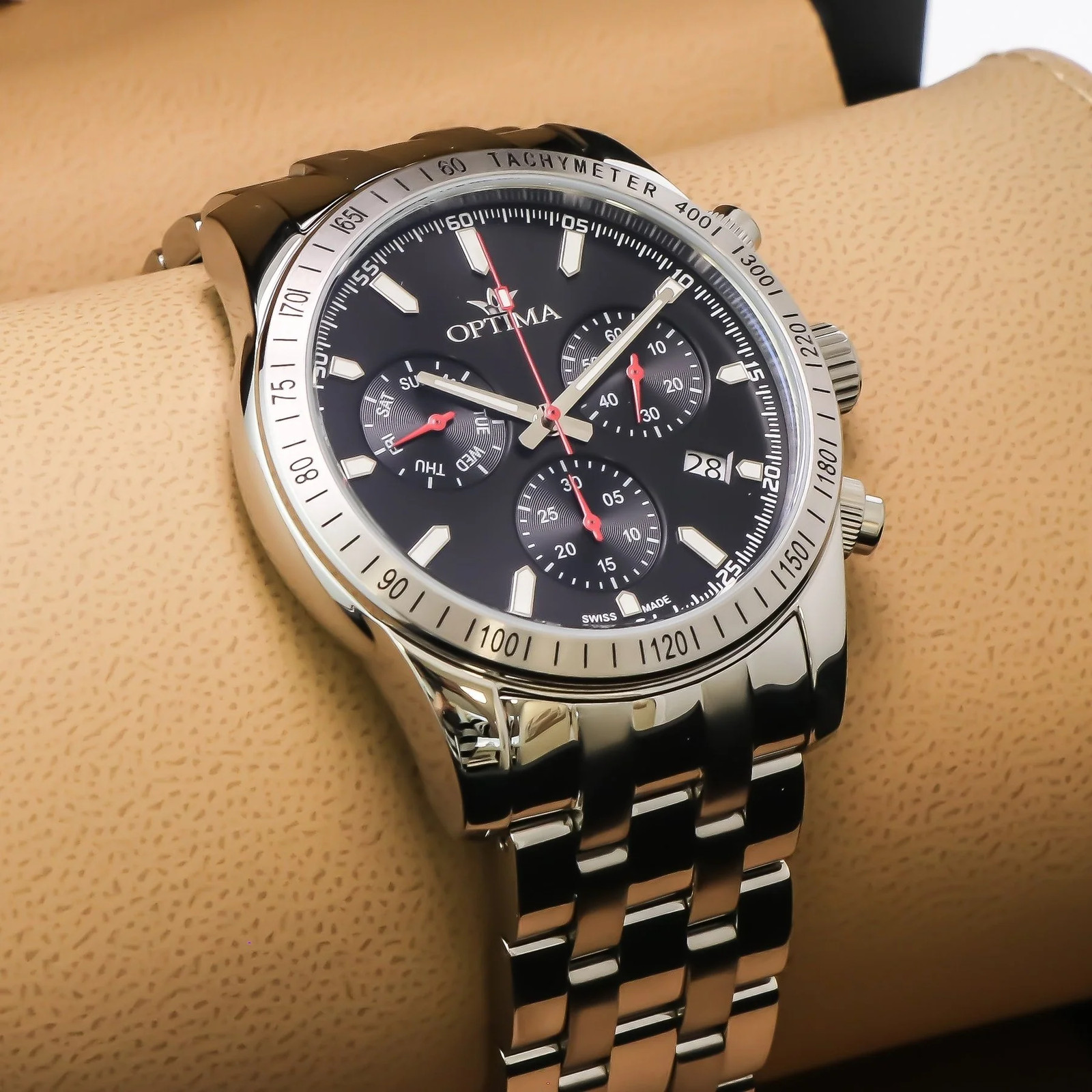 Optima – Swiss Chronograph – OSC432-SS-3 Swiss Ronda Quartz 44.15 mm OSC432 50