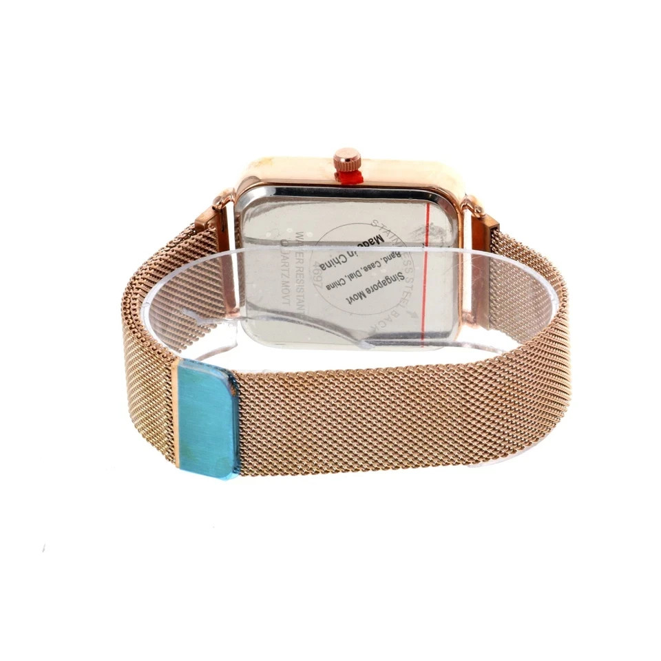 Montres Carlo Unisex Adults Stainless Steel Mesh Band Watch with Magnetic Strap