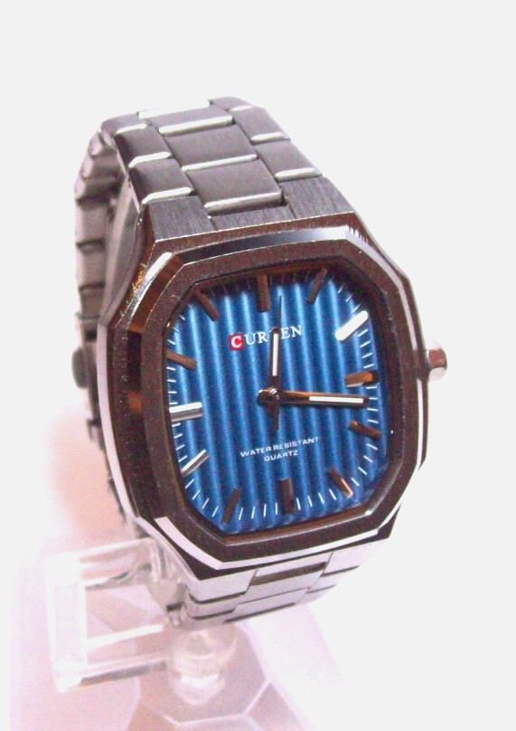 NEW Octagonal Formal Dress Watch Push Button Deploy fits 6.5-6.75″ Runs Great