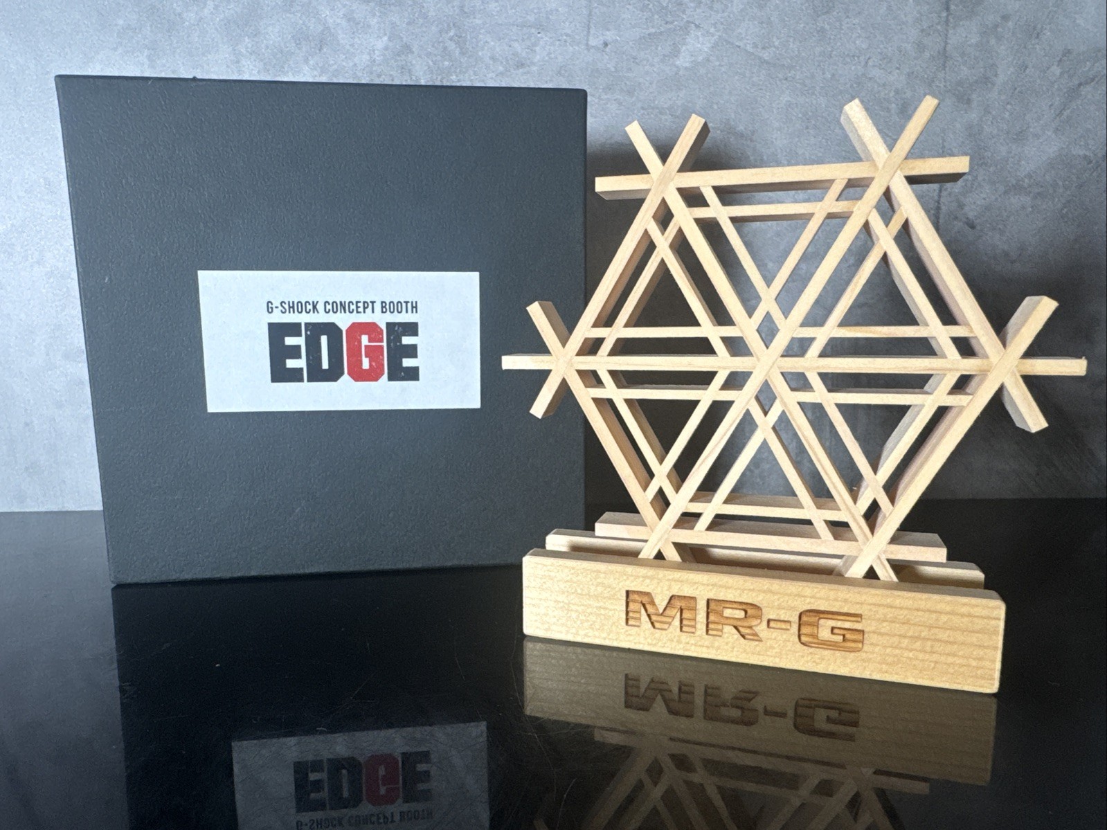 G-SHOCK Concept Booth EDGE MR-G Kumiko Wood Coaster RARE US-Seller